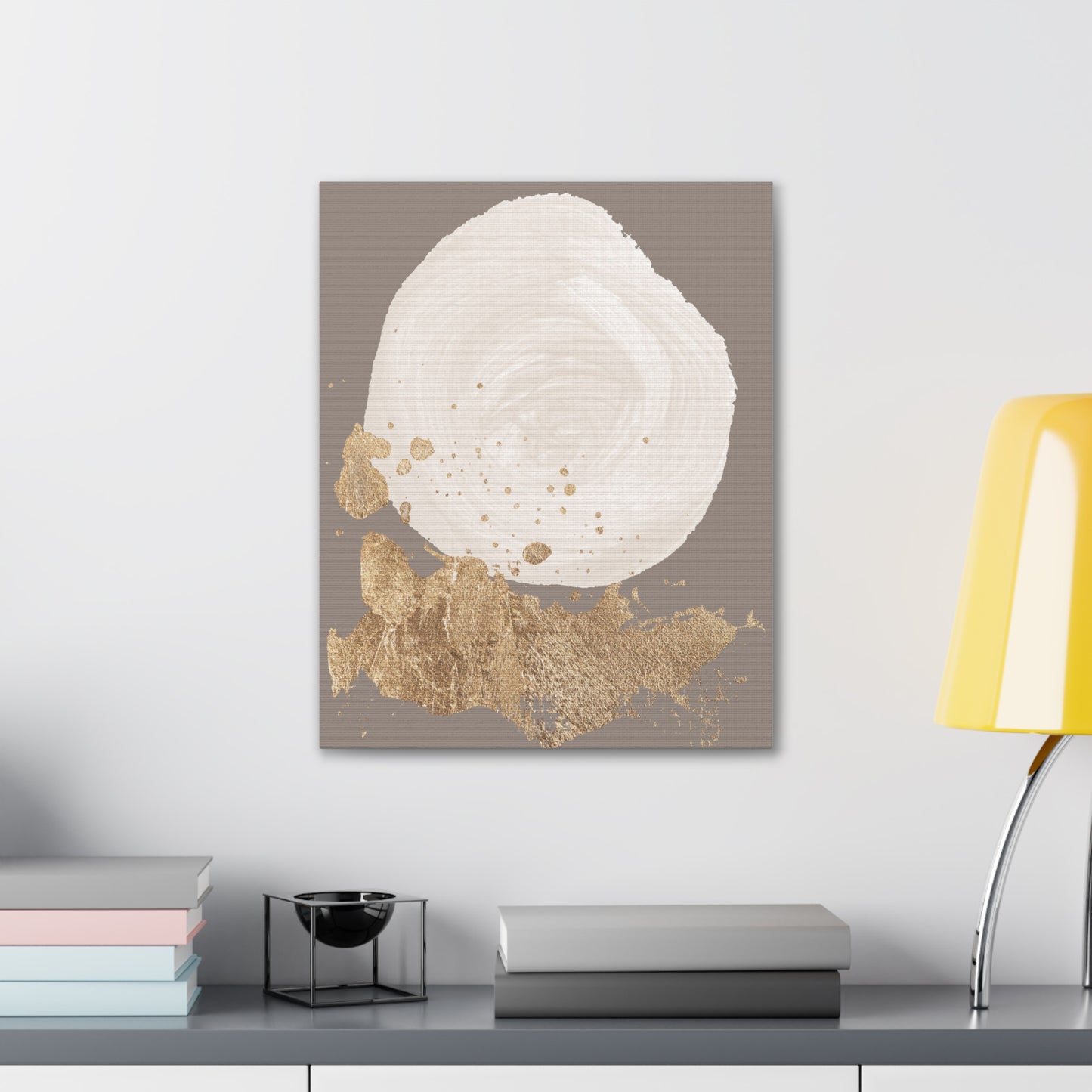 Gold Beige Coffee Abstract Canvas