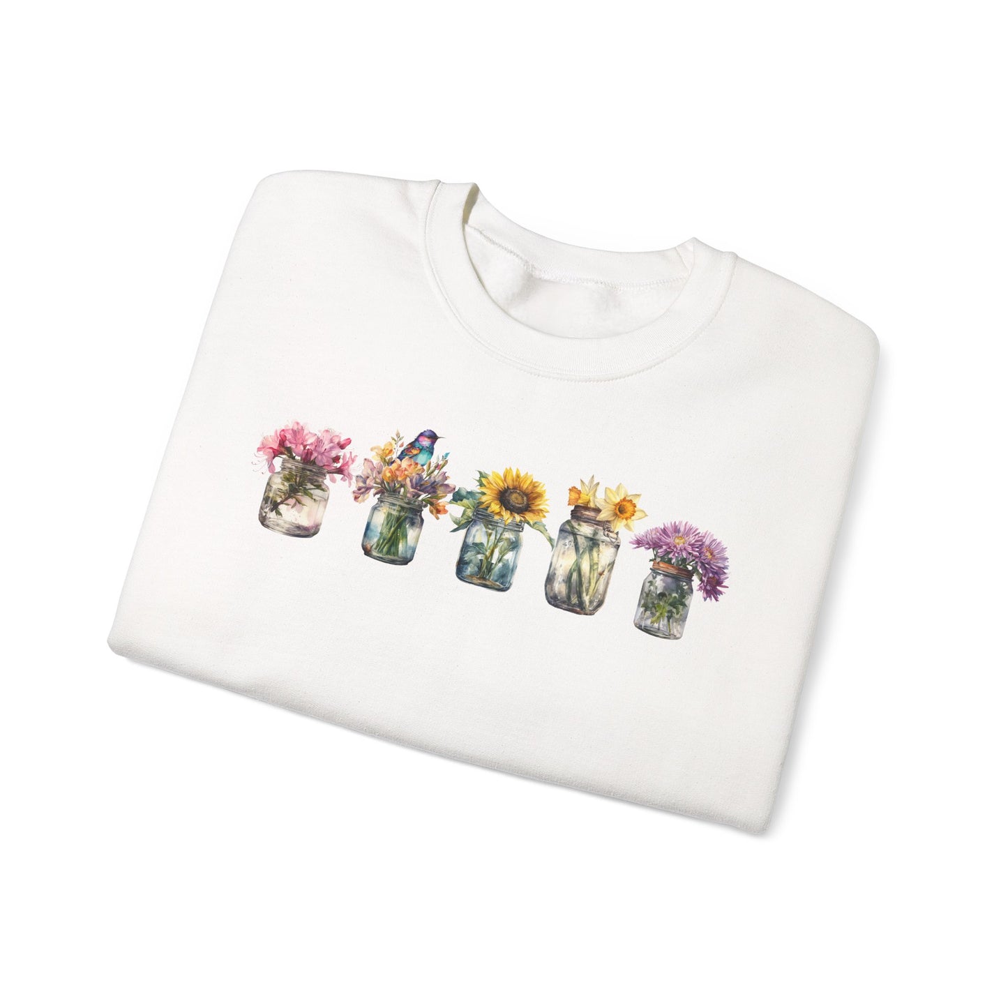 Floral Crewneck Sweatshirt - Cozy Gift for Nature Lovers, Comfortable Warmth for Fall, Spring Fashion, Ideal for Casual Outings, [...]
