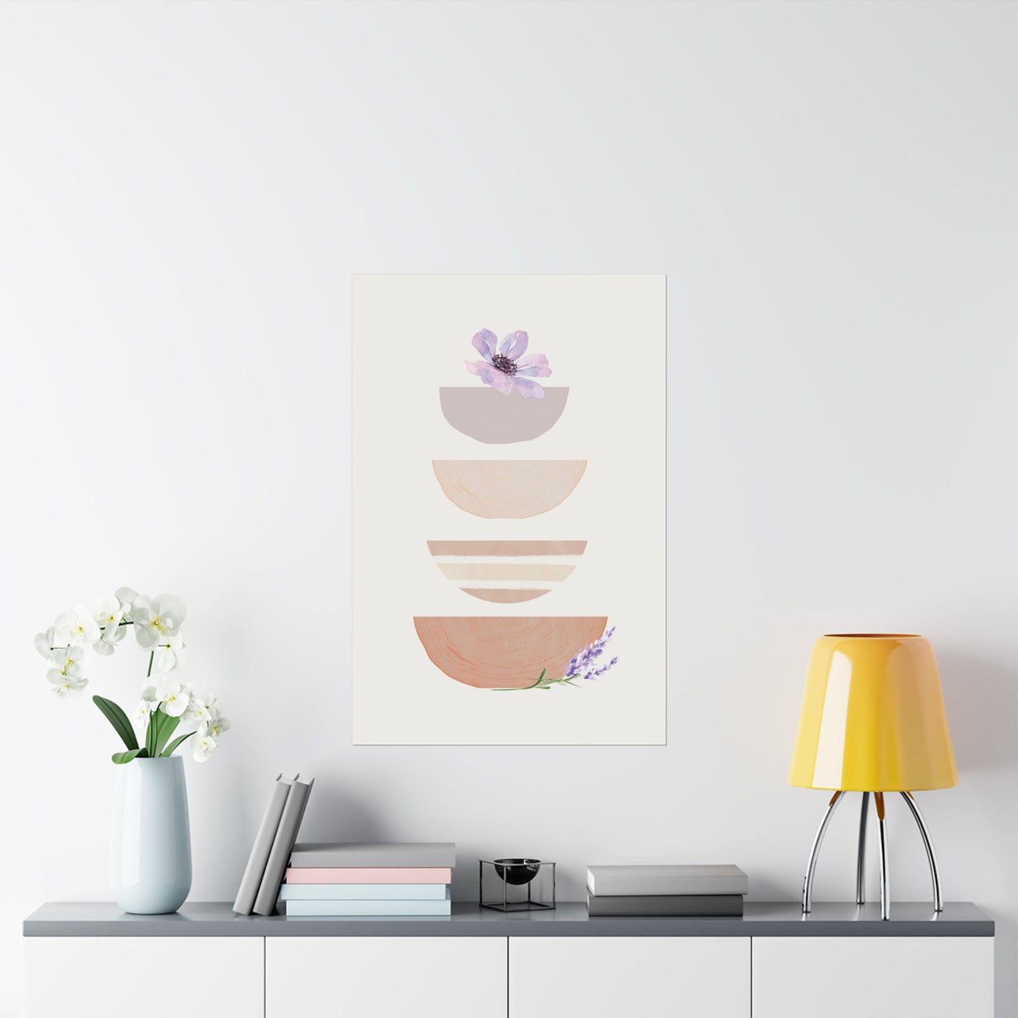 Abstract Lavender Art Print (frame not included)