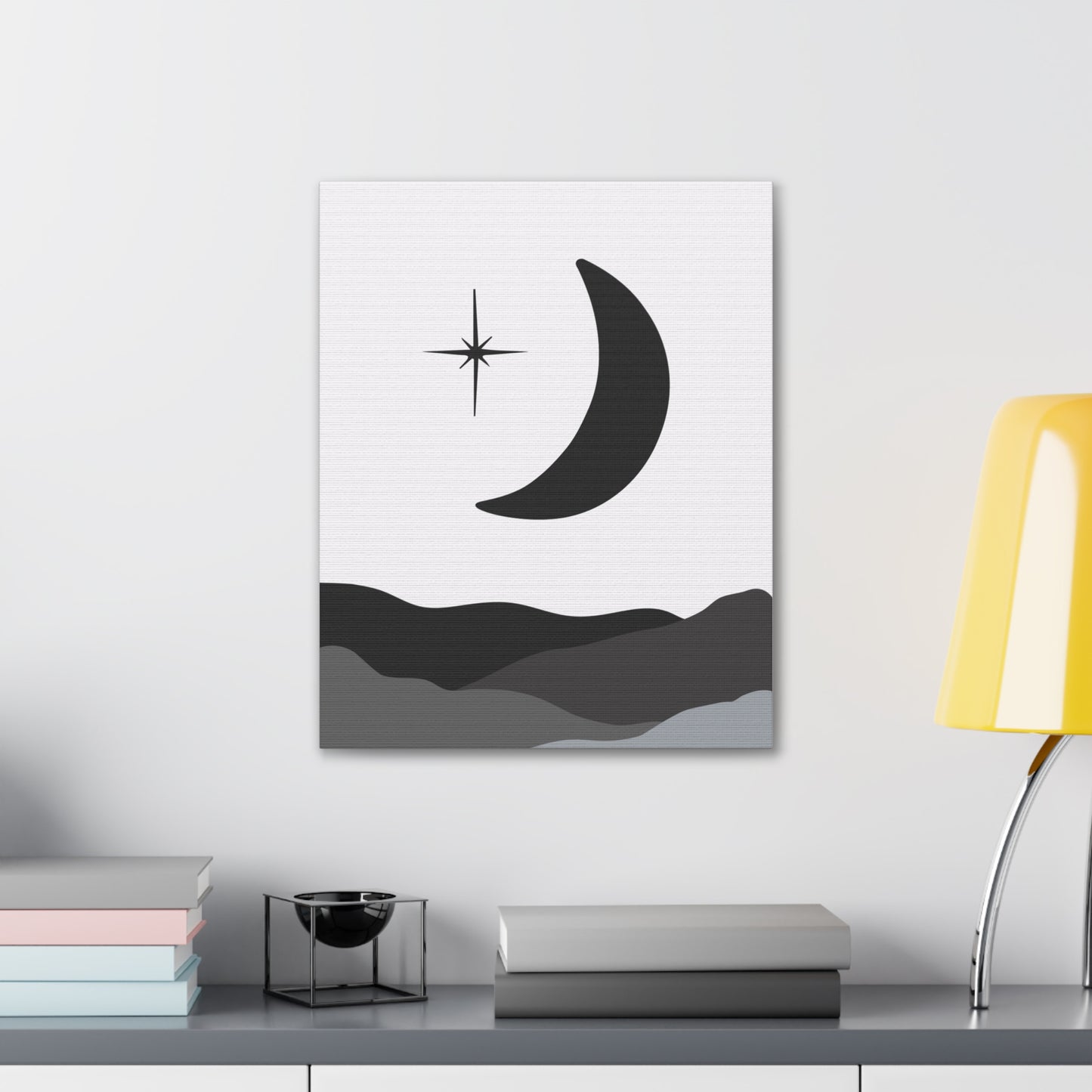 Moon and Clouds Canvas