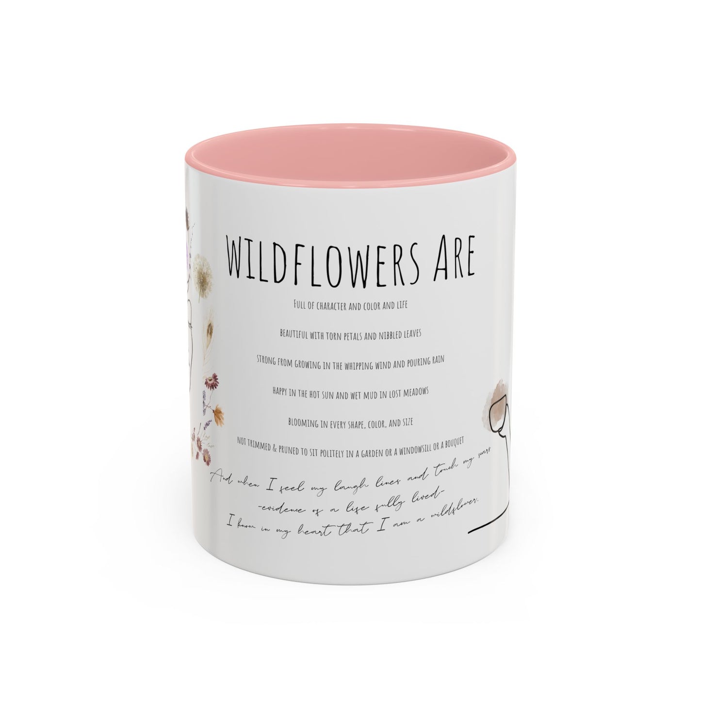 Floral Design Coffee Mug, Cozy Gift for Readers, Cute Decor for Home, Perfect for Coffee Lovers, Unique Kitchen Accessories