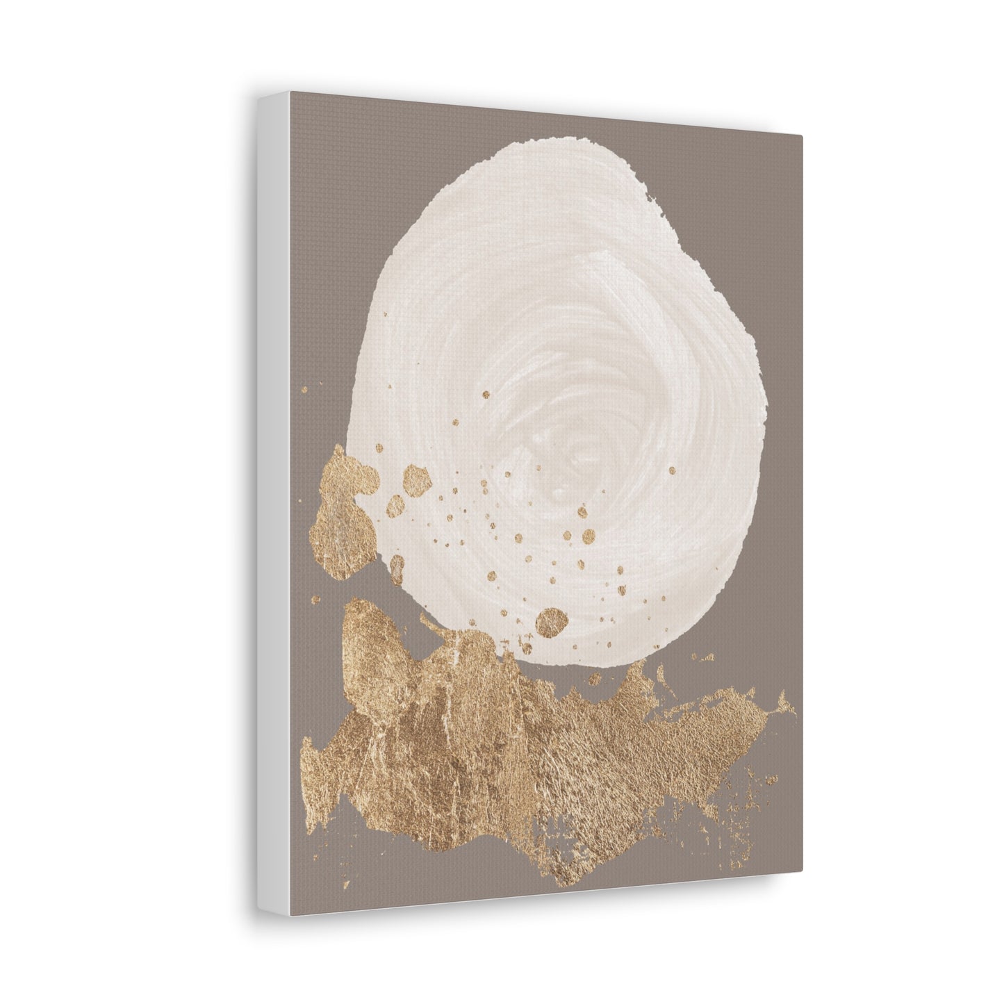 Gold Beige Coffee Abstract Canvas