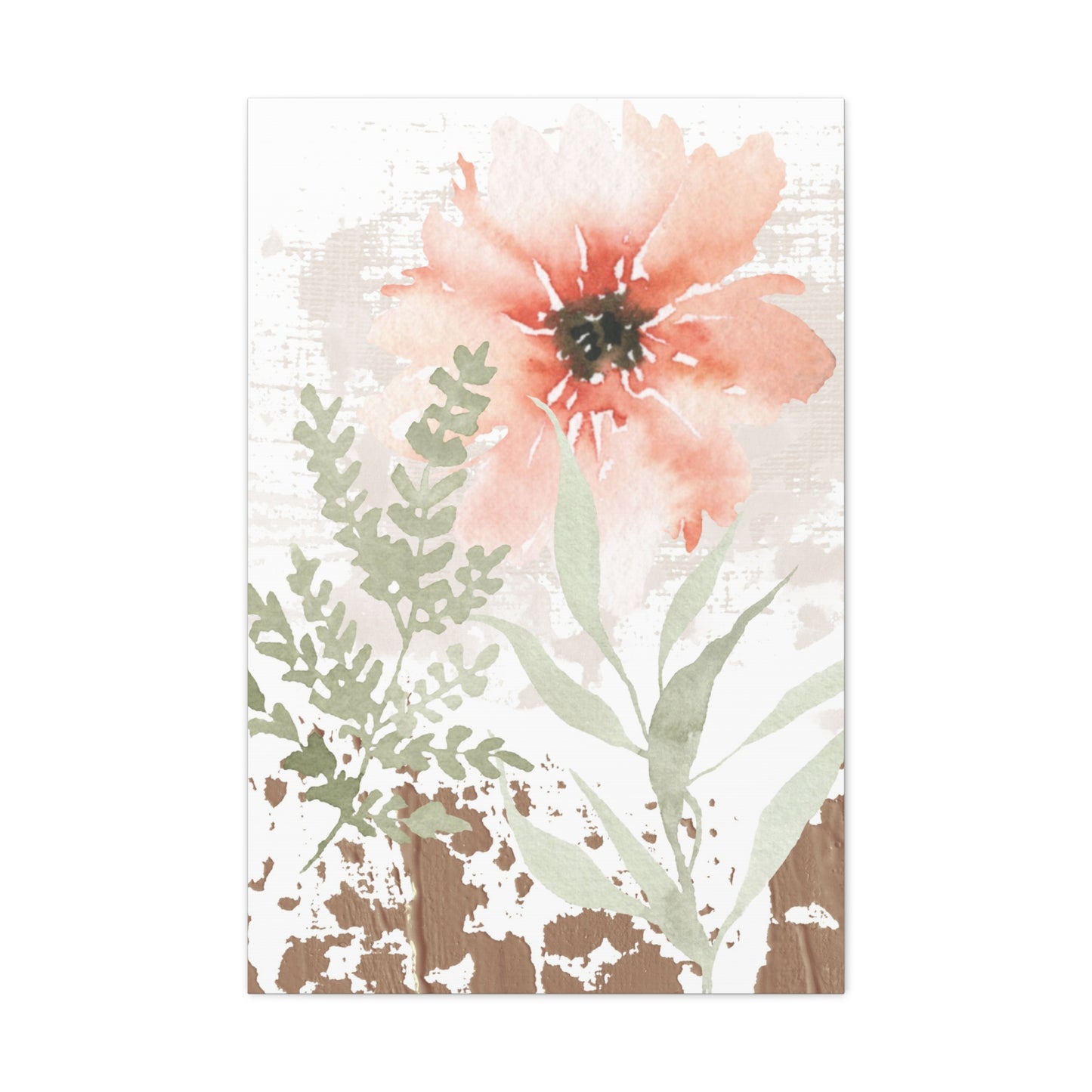 Rustic Farmhouse Floral Canvas