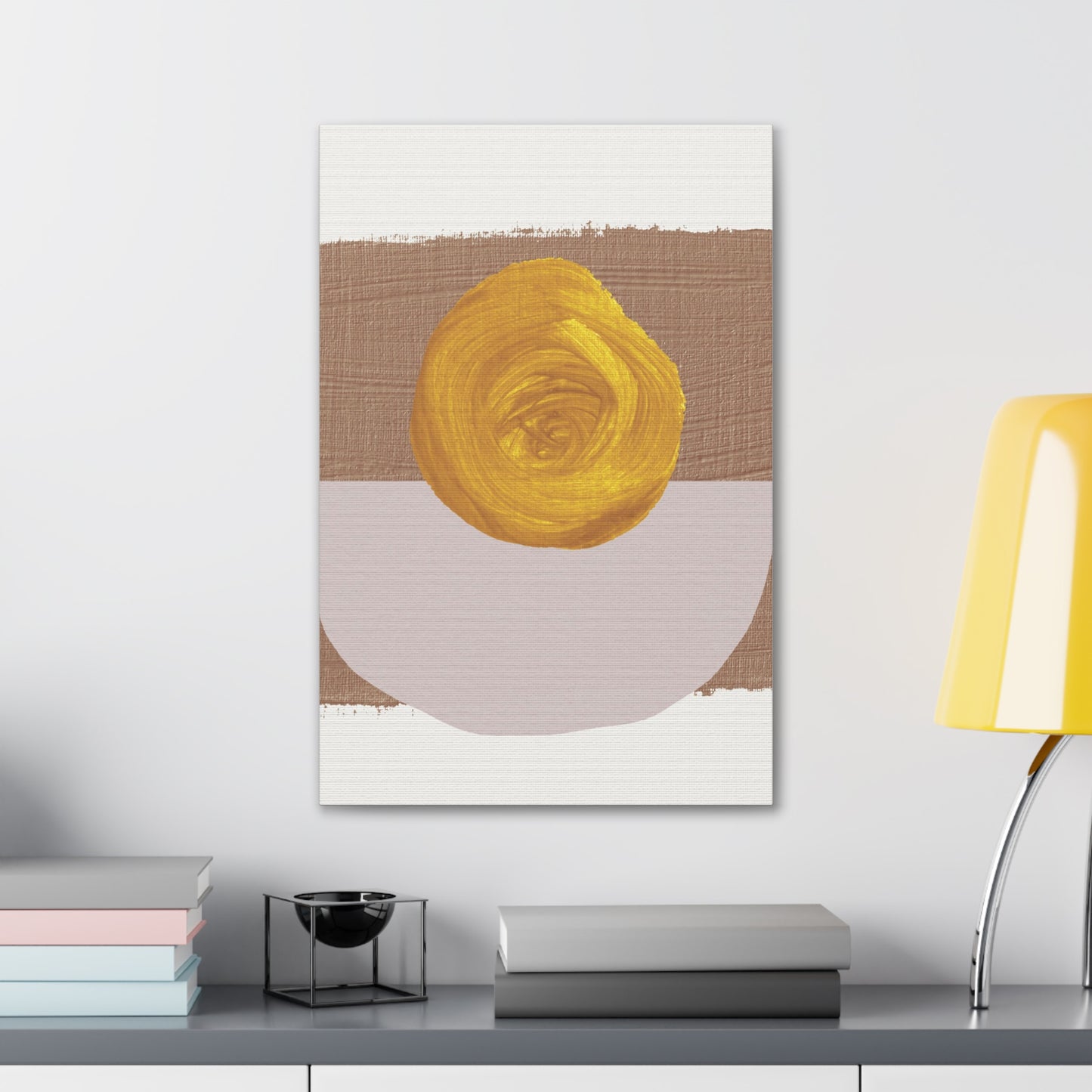 Golden Circle Abstract Canvas