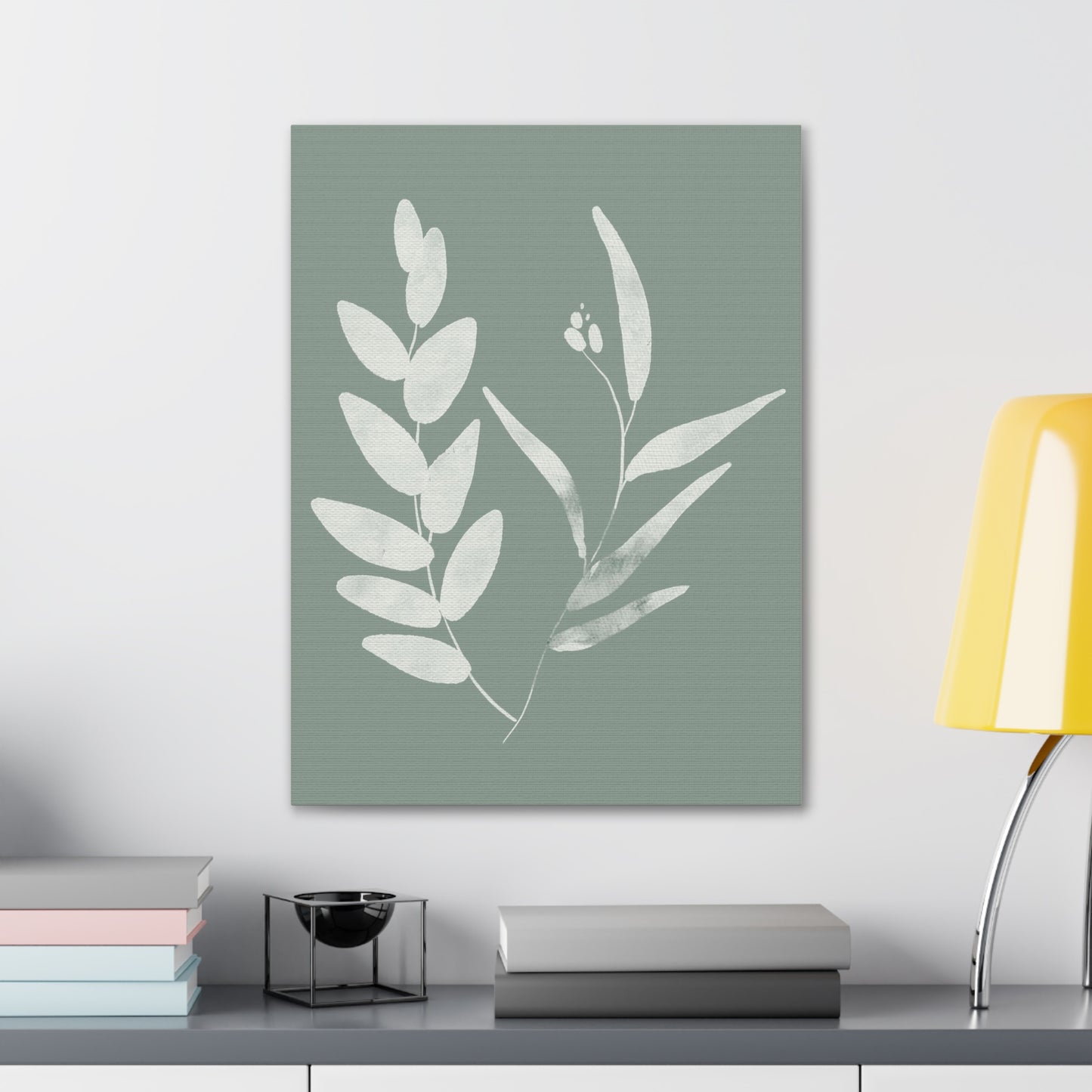 Chalky Green Plant Canvas