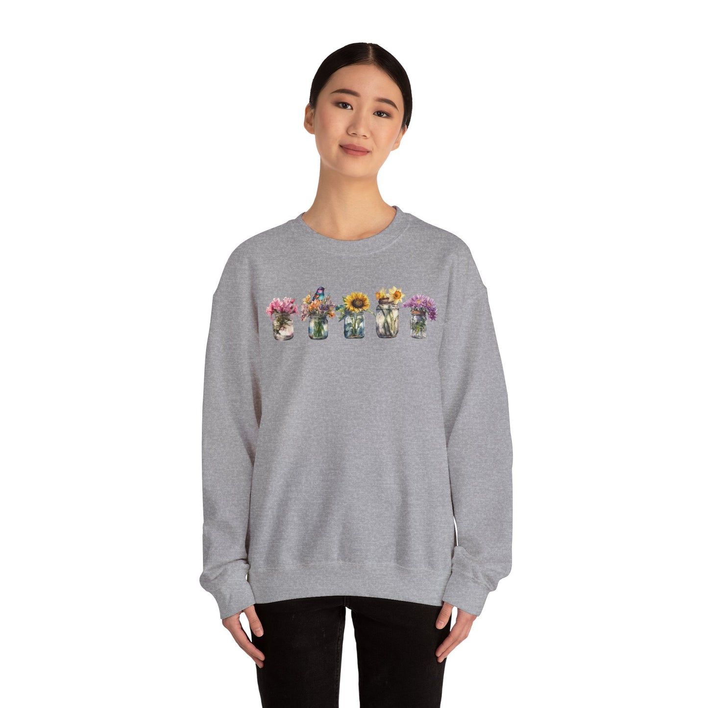 Floral Crewneck Sweatshirt - Cozy Gift for Nature Lovers, Comfortable Warmth for Fall, Spring Fashion, Ideal for Casual Outings, [...]