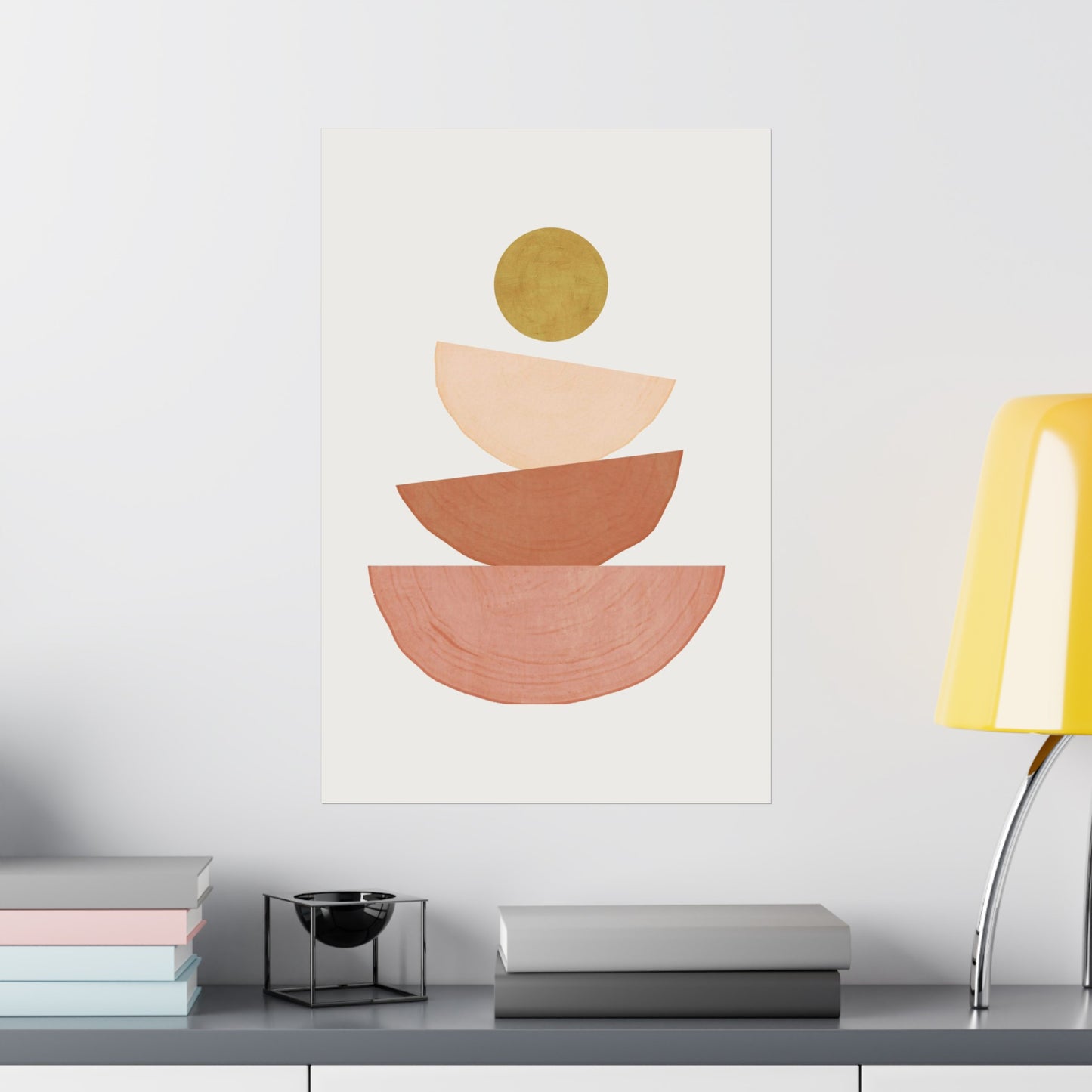 Earth-Toned Abstract Art Print (frame not included)