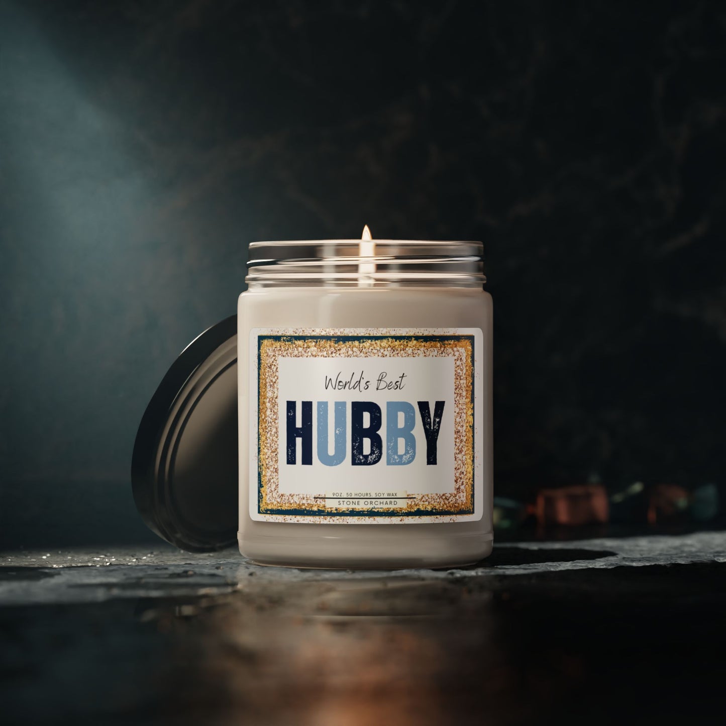 Soy Candle, Hubby Scented, 9oz