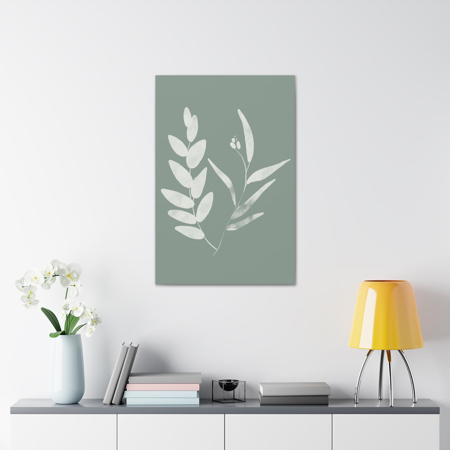 Chalky Green Plant Canvas