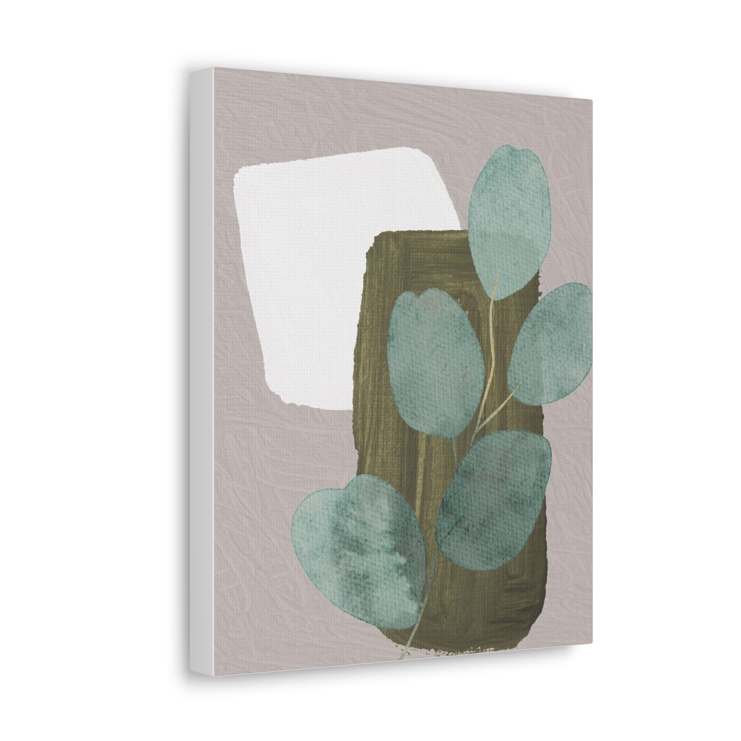 Earth Toned Abstract Plant Canvas