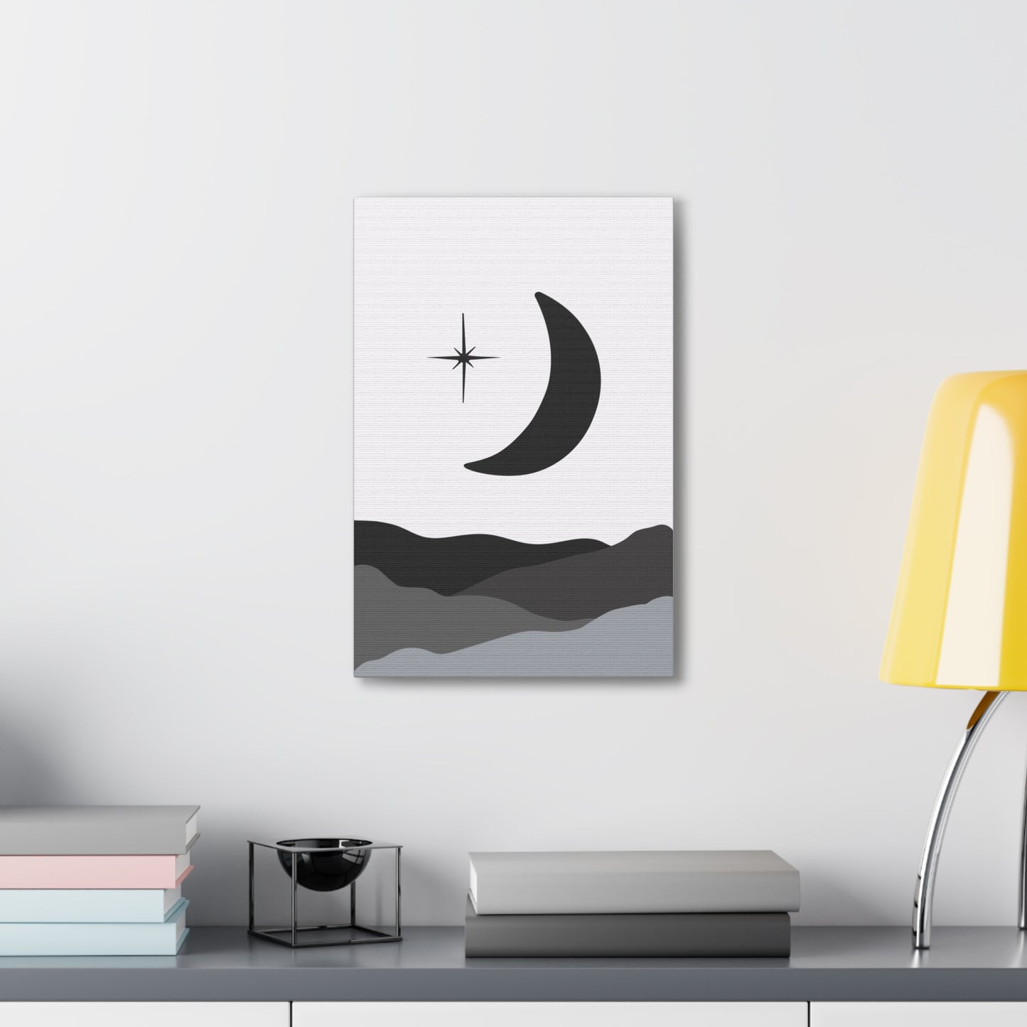 Moon and Clouds Canvas