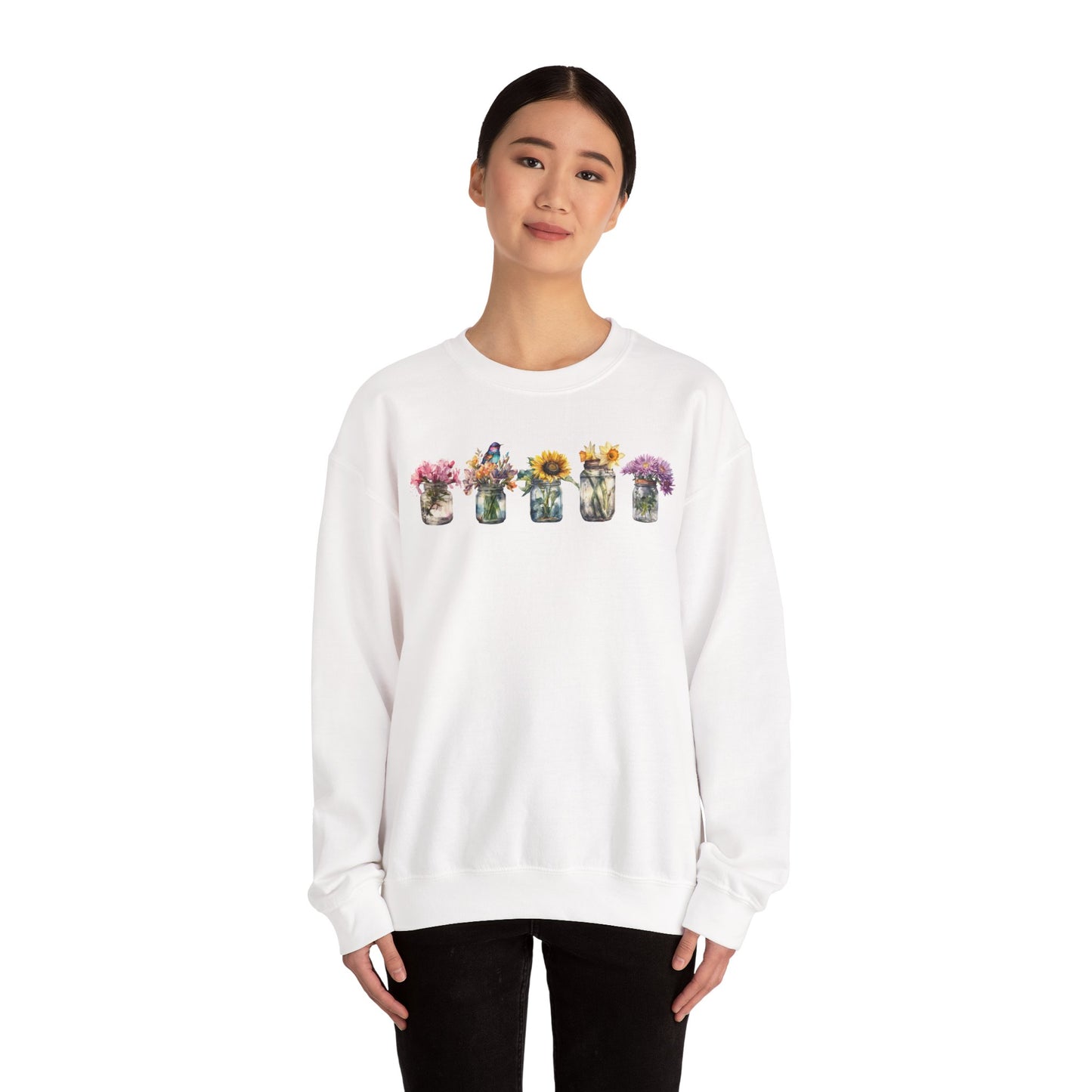 Floral Crewneck Sweatshirt - Cozy Gift for Nature Lovers, Comfortable Warmth for Fall, Spring Fashion, Ideal for Casual Outings, [...]