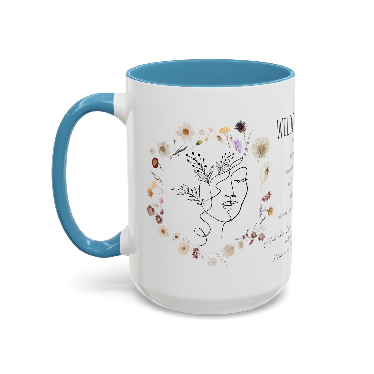 Floral Design Coffee Mug, Cozy Gift for Readers, Cute Decor for Home, Perfect for Coffee Lovers, Unique Kitchen Accessories