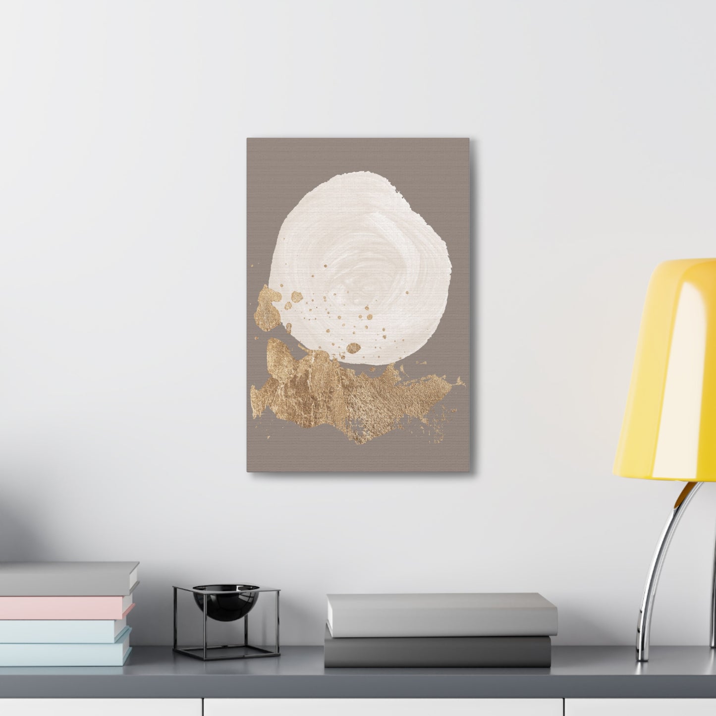 Gold Beige Coffee Abstract Canvas