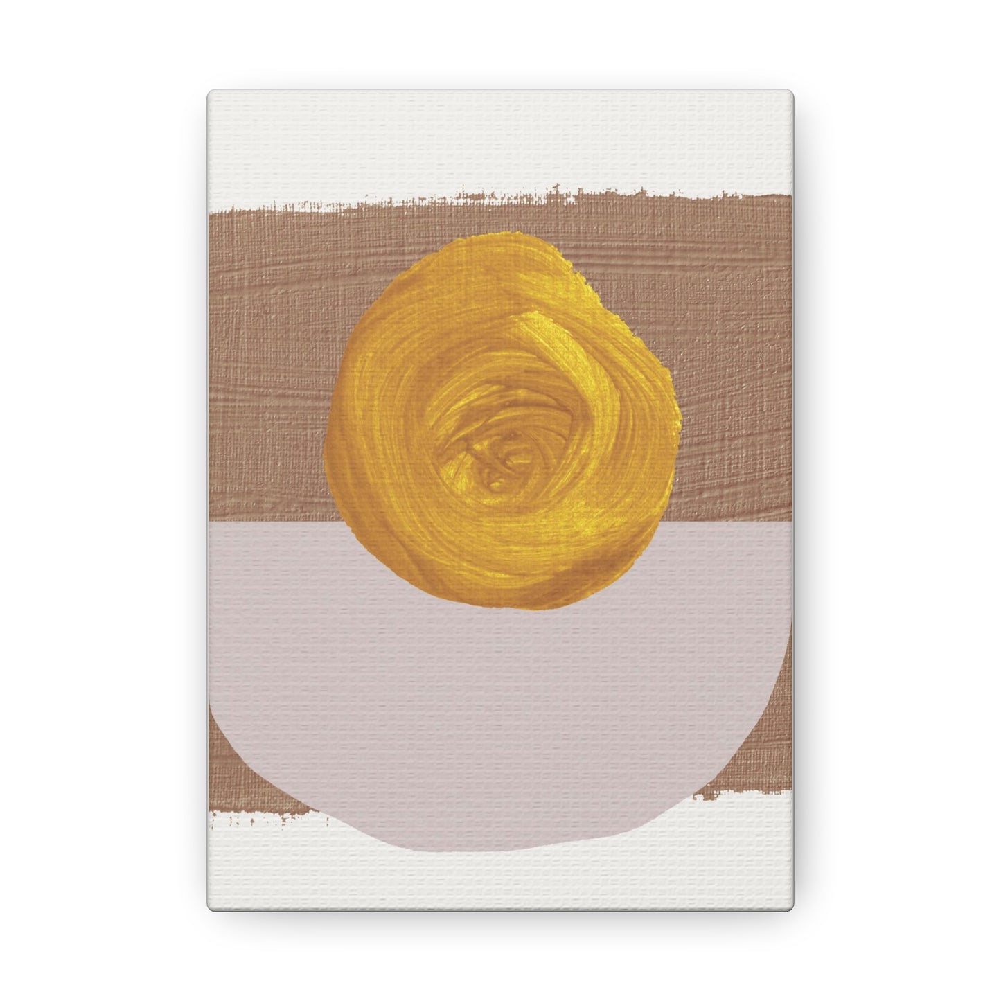 Golden Circle Abstract Canvas