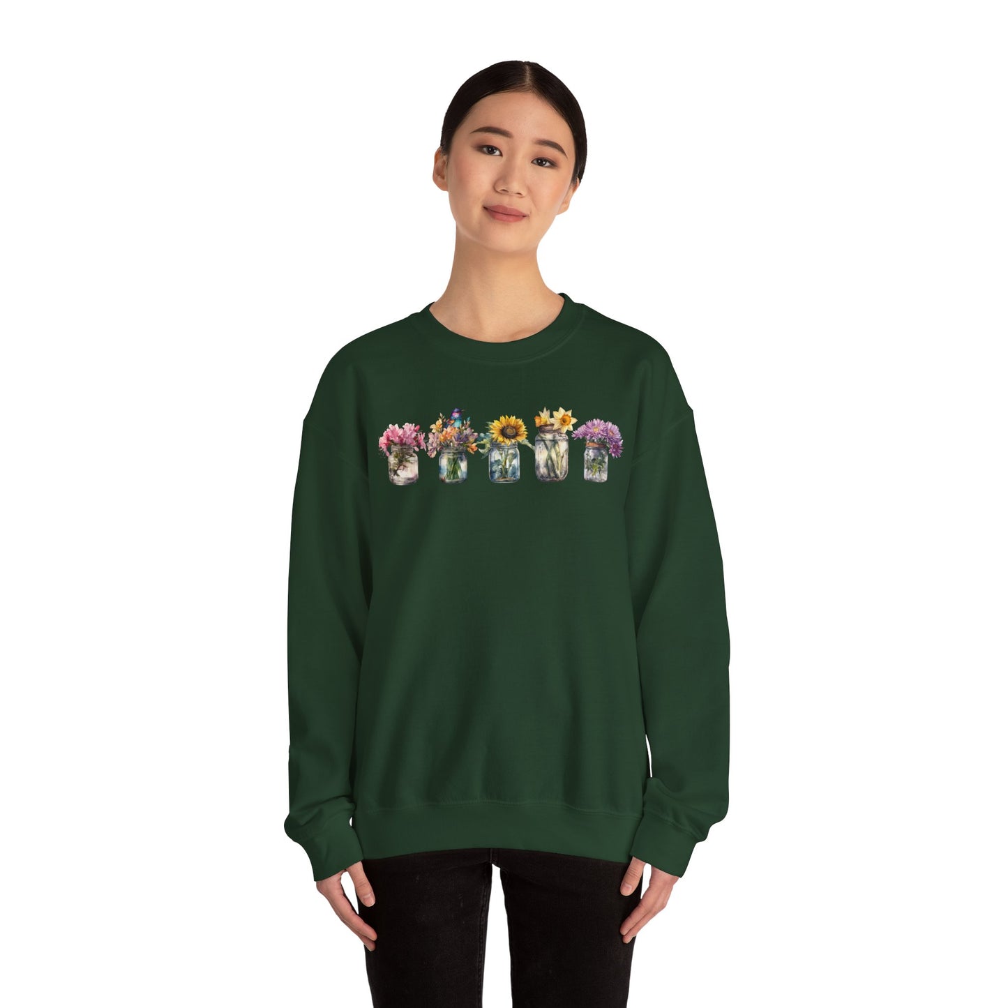 Floral Crewneck Sweatshirt - Cozy Gift for Nature Lovers, Comfortable Warmth for Fall, Spring Fashion, Ideal for Casual Outings, [...]