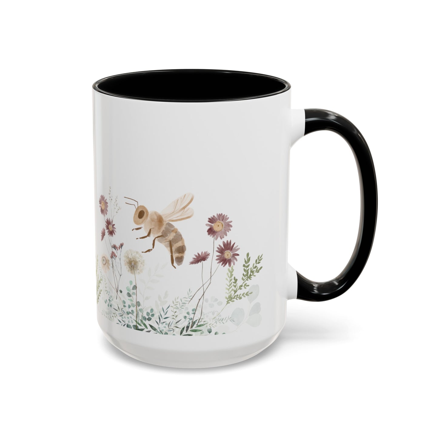 Bee and Flowers Coffee Mug