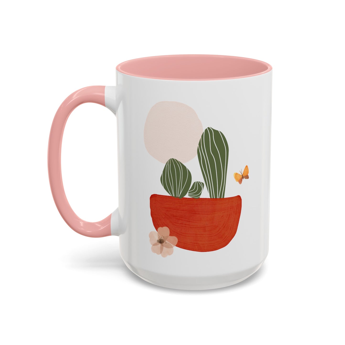 Cactus Flower Butterfly Mug