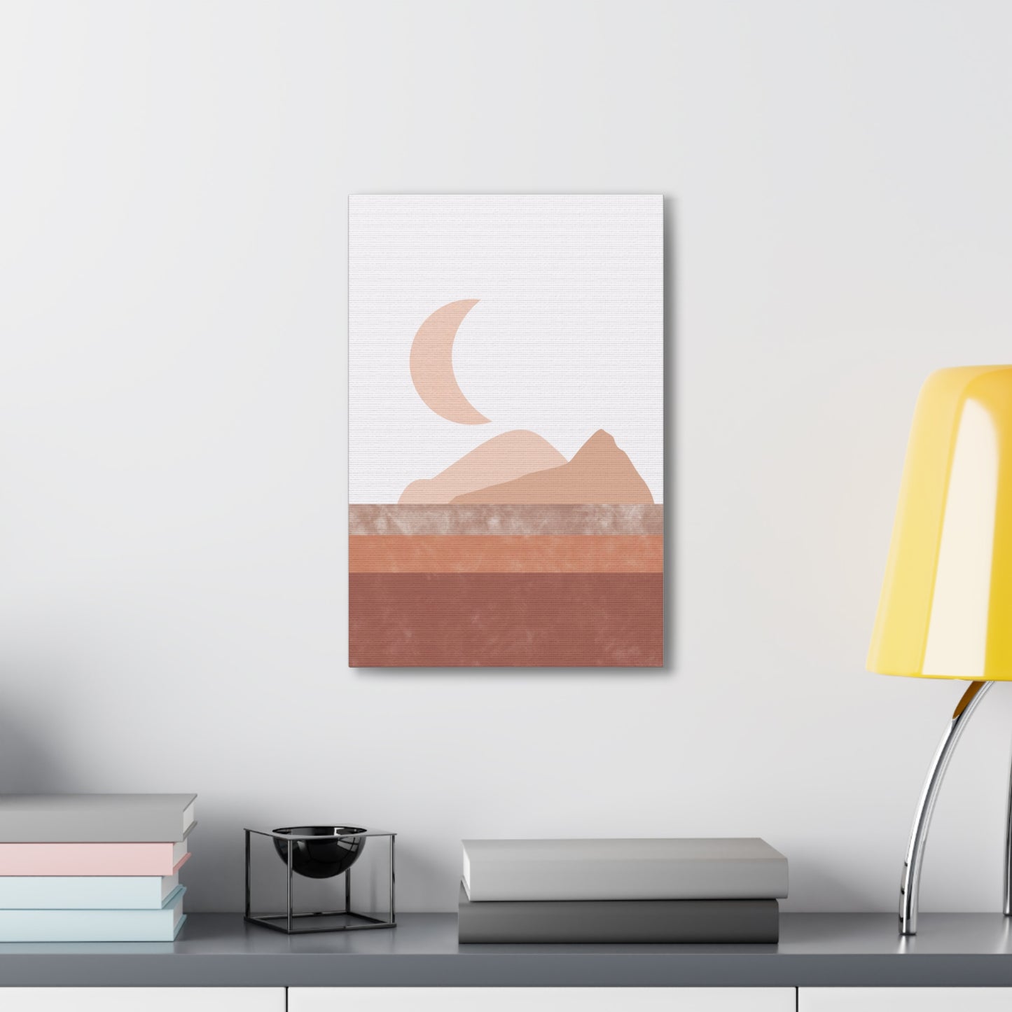 Moon And Mountains Canvas