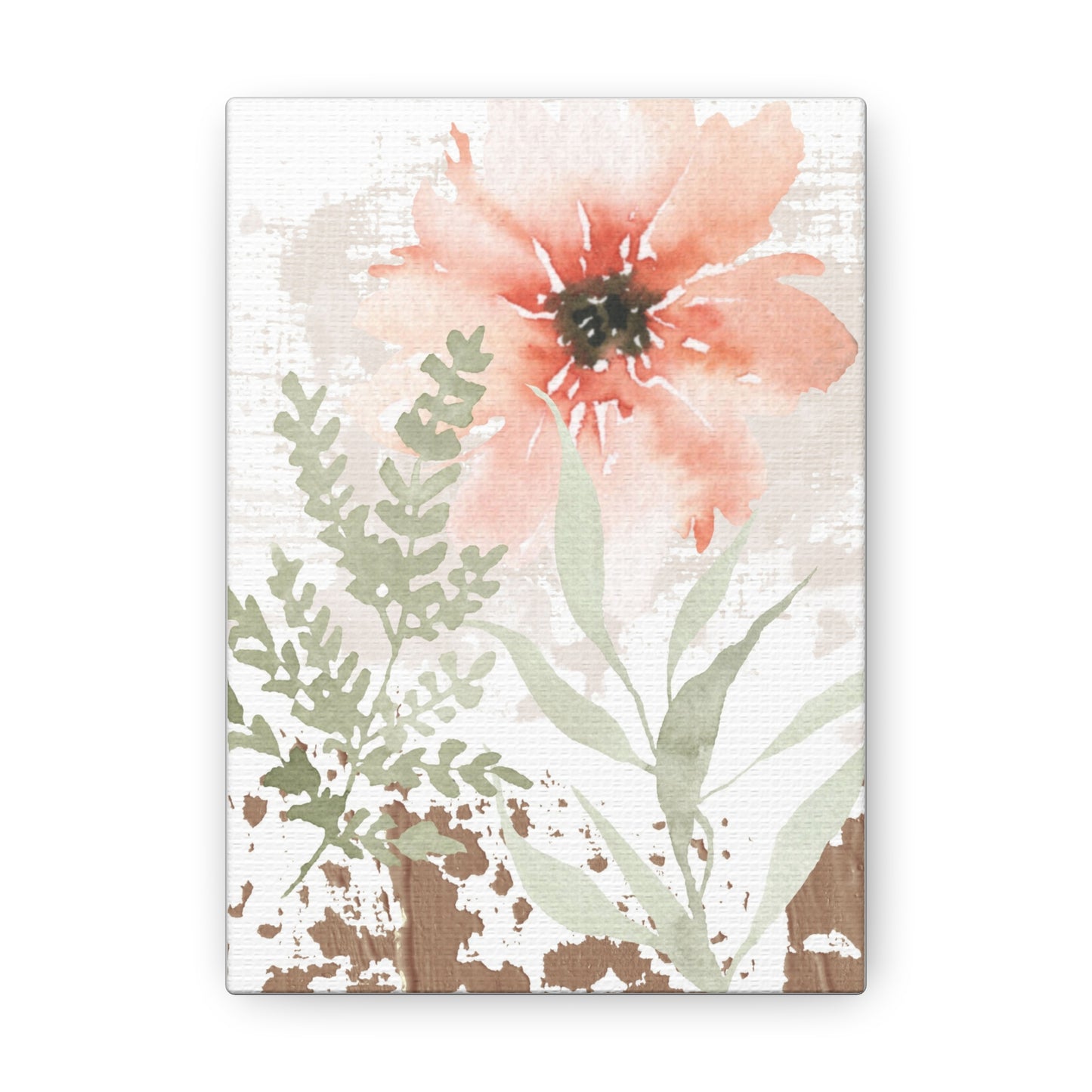 Rustic Farmhouse Floral Canvas