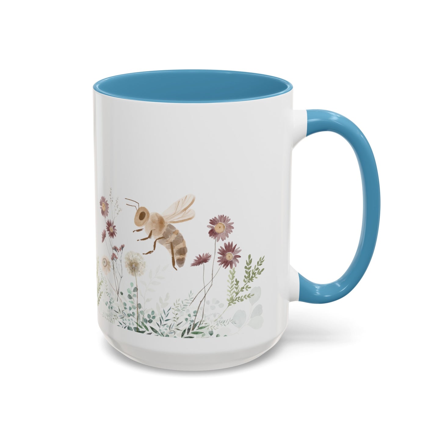 Bee and Flowers Coffee Mug