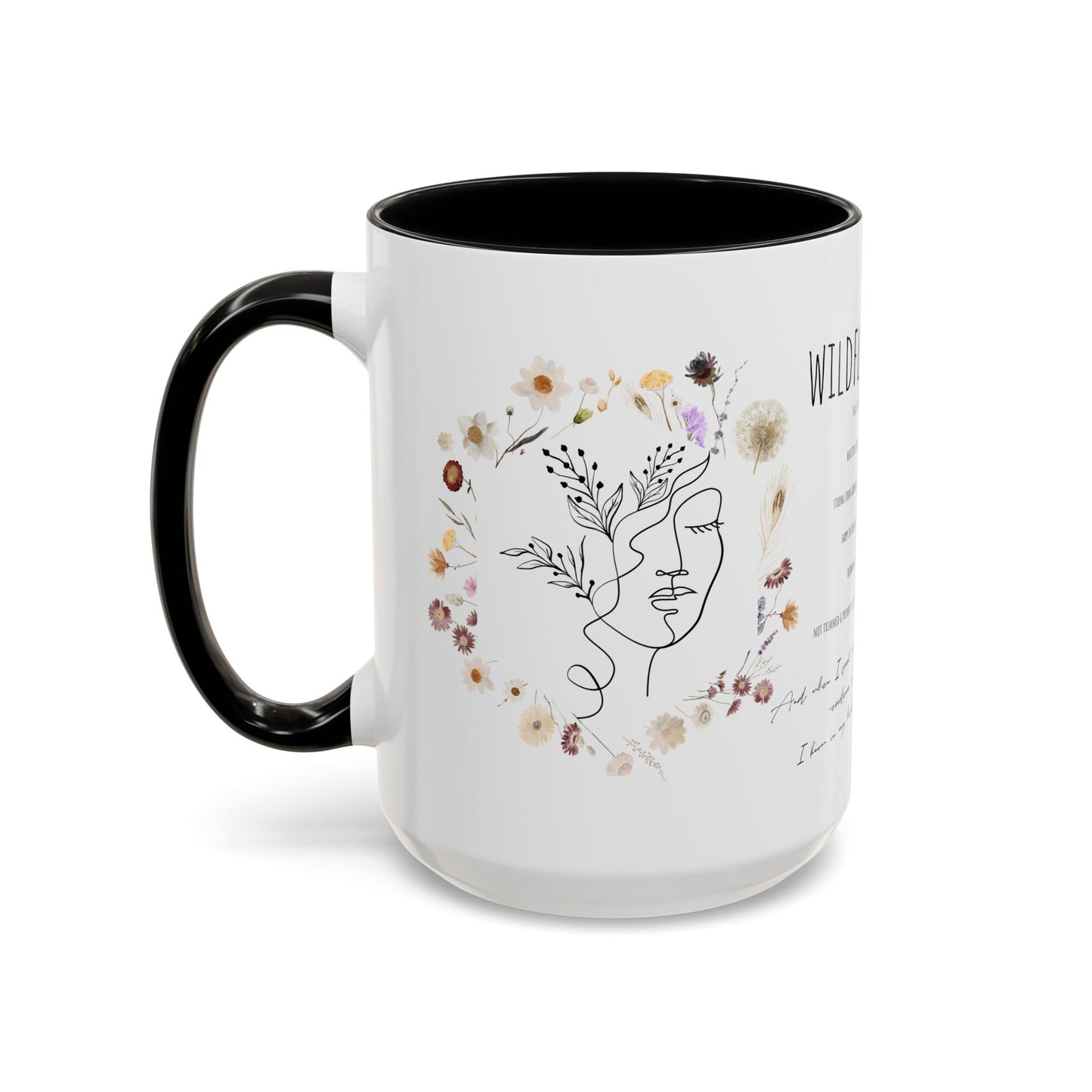 Floral Design Coffee Mug, Cozy Gift for Readers, Cute Decor for Home, Perfect for Coffee Lovers, Unique Kitchen Accessories