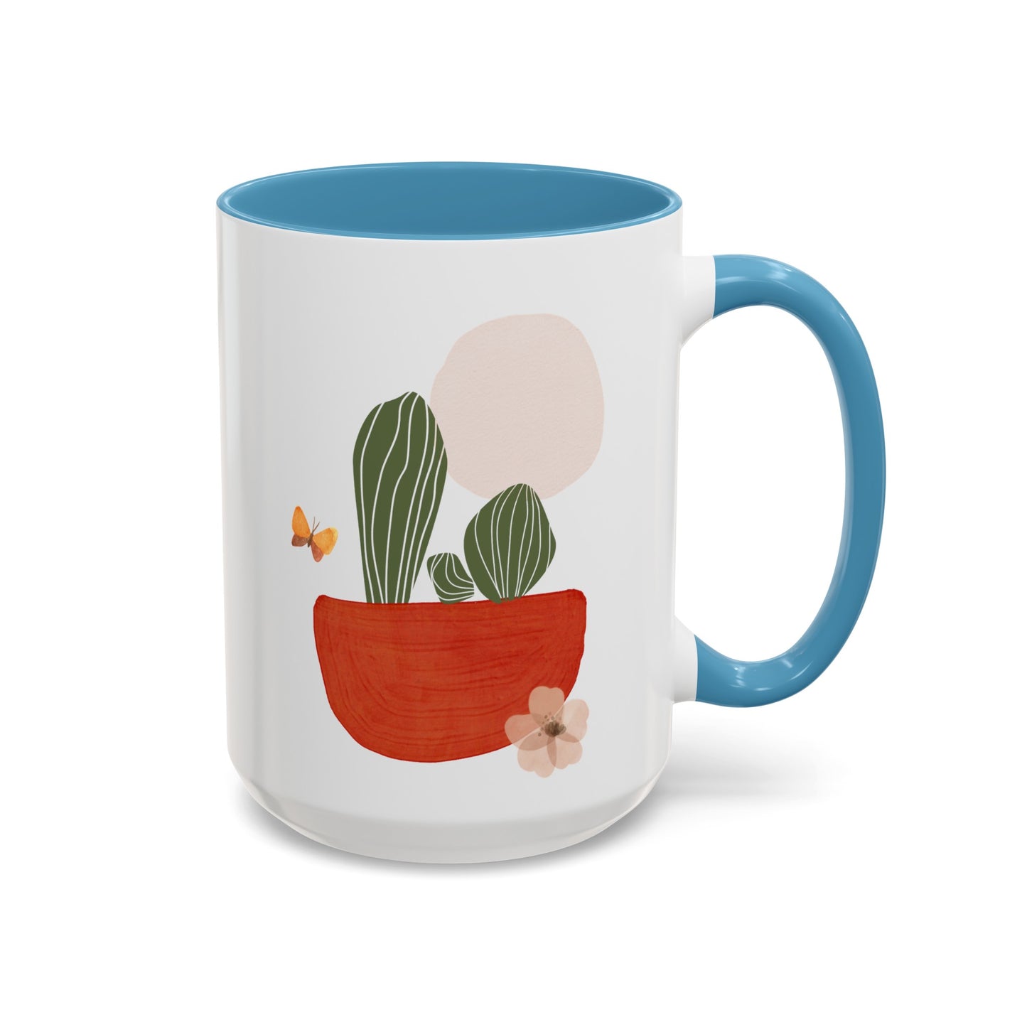 Cactus Flower Butterfly Mug