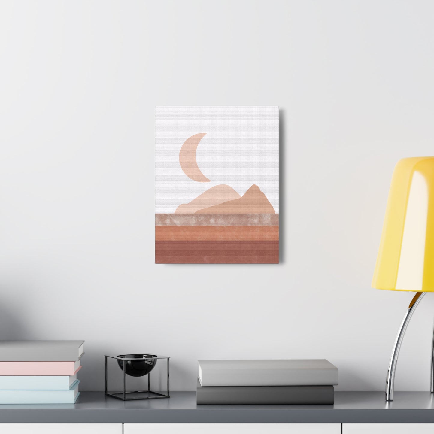 Moon And Mountains Canvas