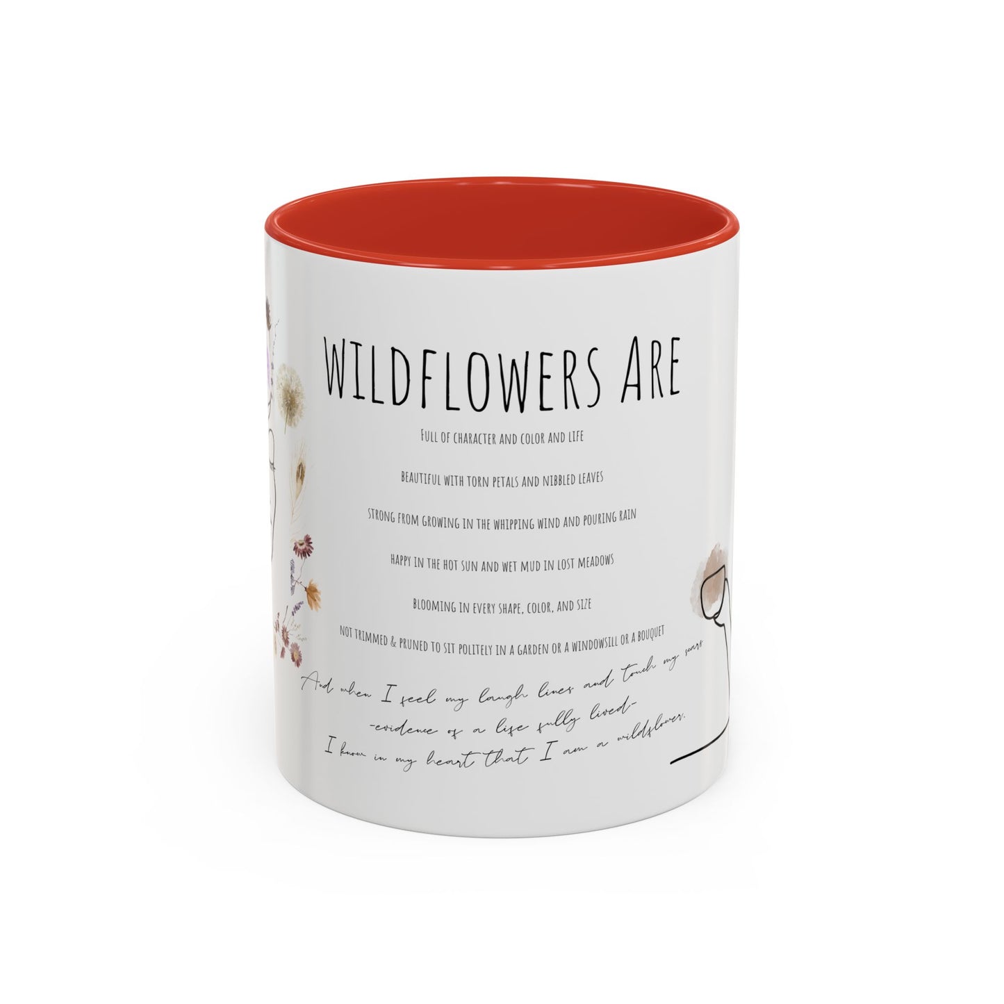 Floral Design Coffee Mug, Cozy Gift for Readers, Cute Decor for Home, Perfect for Coffee Lovers, Unique Kitchen Accessories