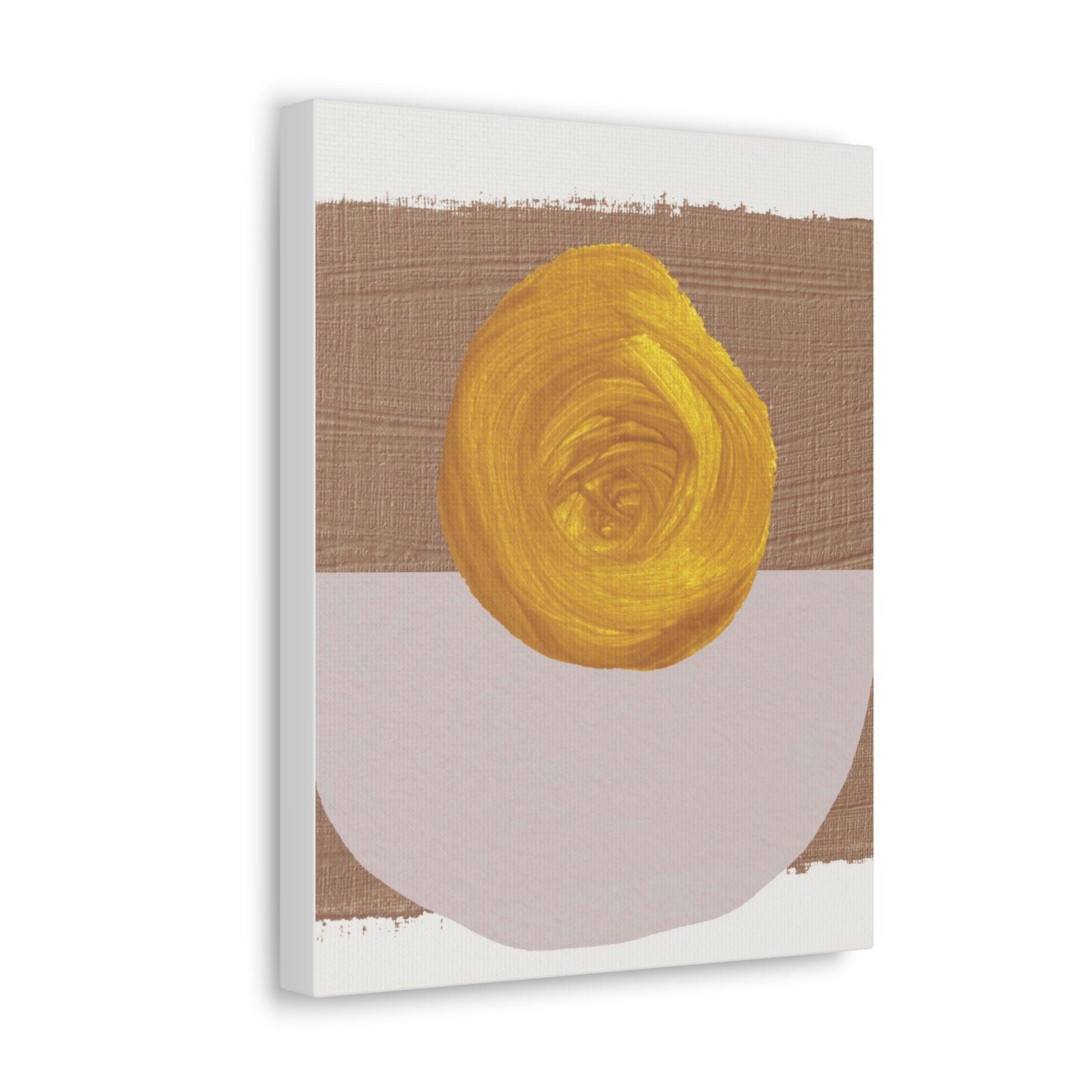 Golden Circle Abstract Canvas