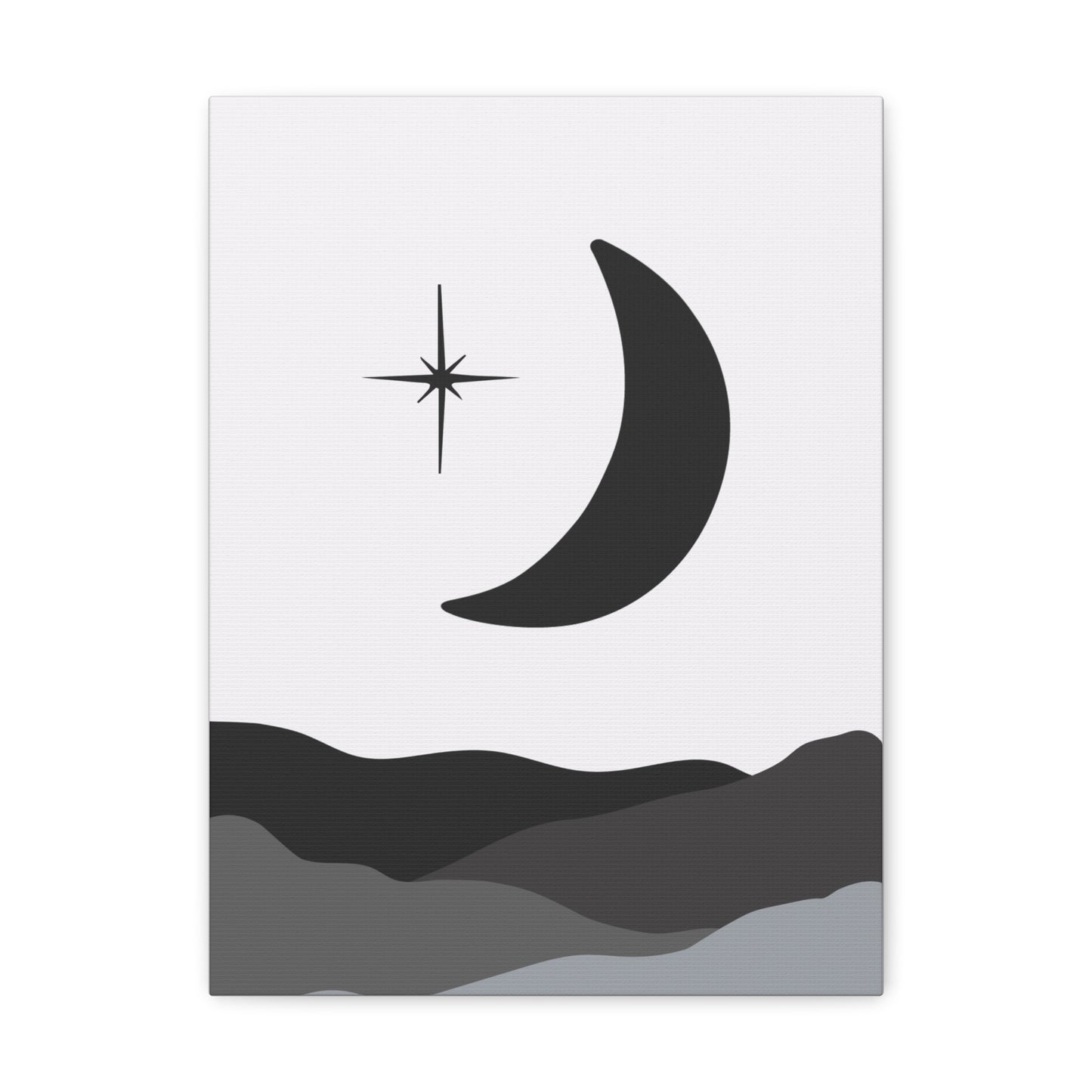 Moon and Clouds Canvas