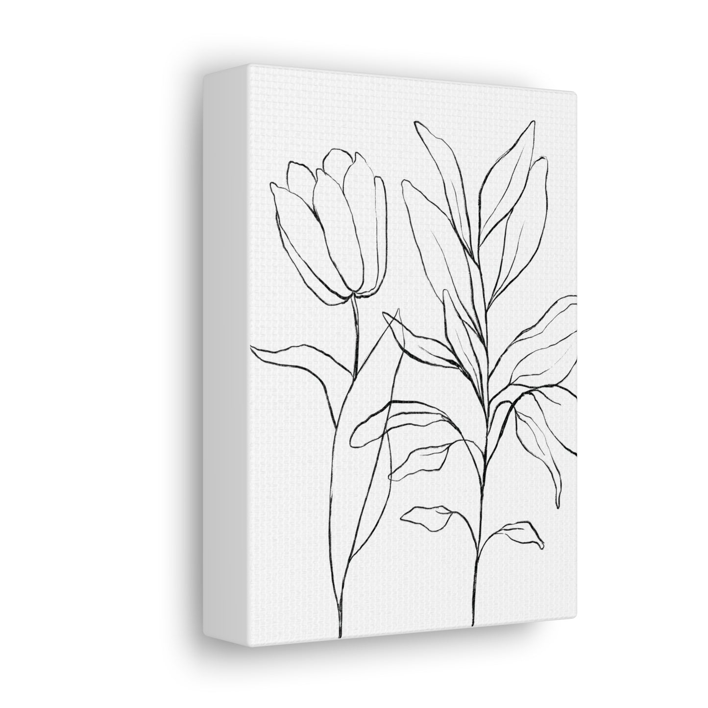 Flower Line Art Canvas