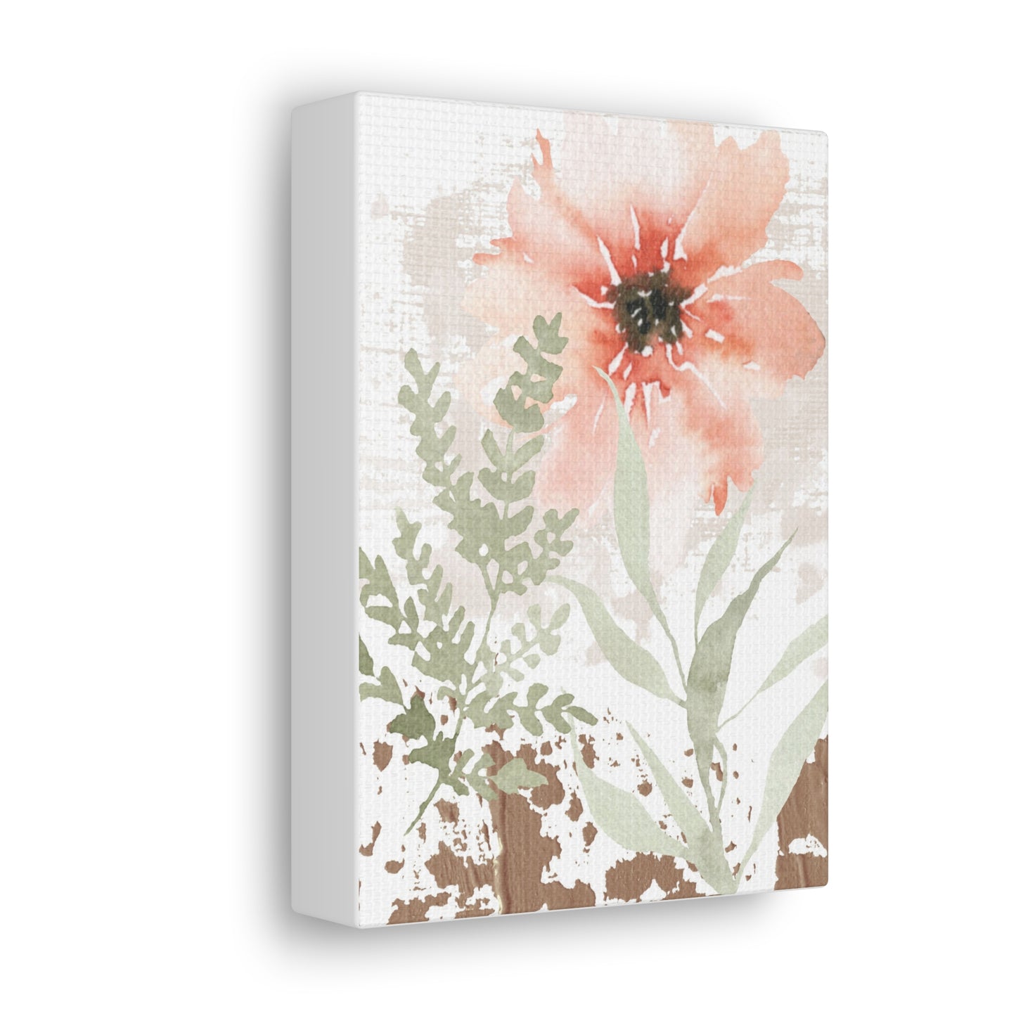 Rustic Farmhouse Floral Canvas