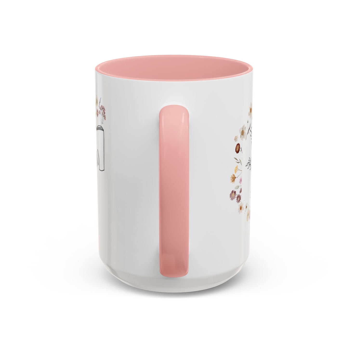 Floral Design Coffee Mug, Cozy Gift for Readers, Cute Decor for Home, Perfect for Coffee Lovers, Unique Kitchen Accessories