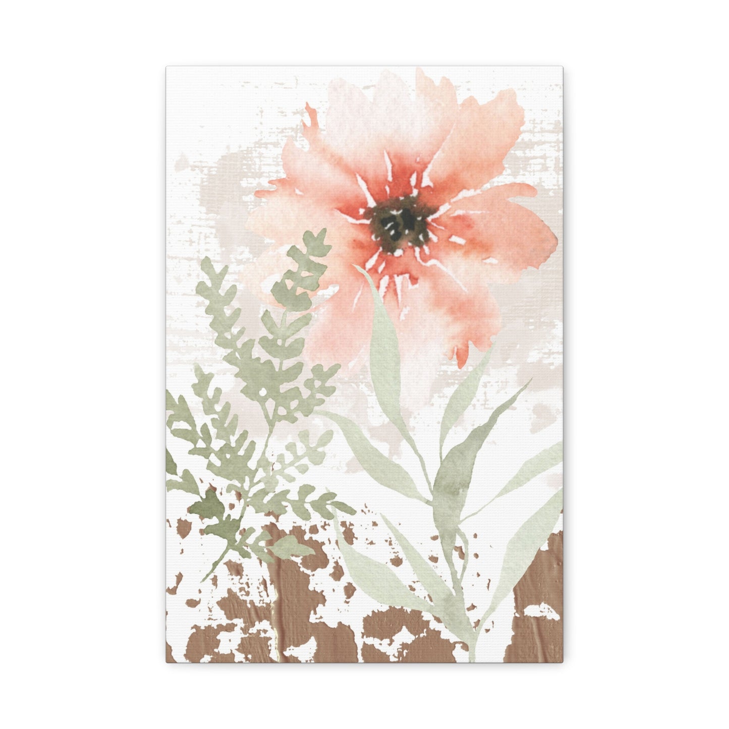 Rustic Farmhouse Floral Canvas