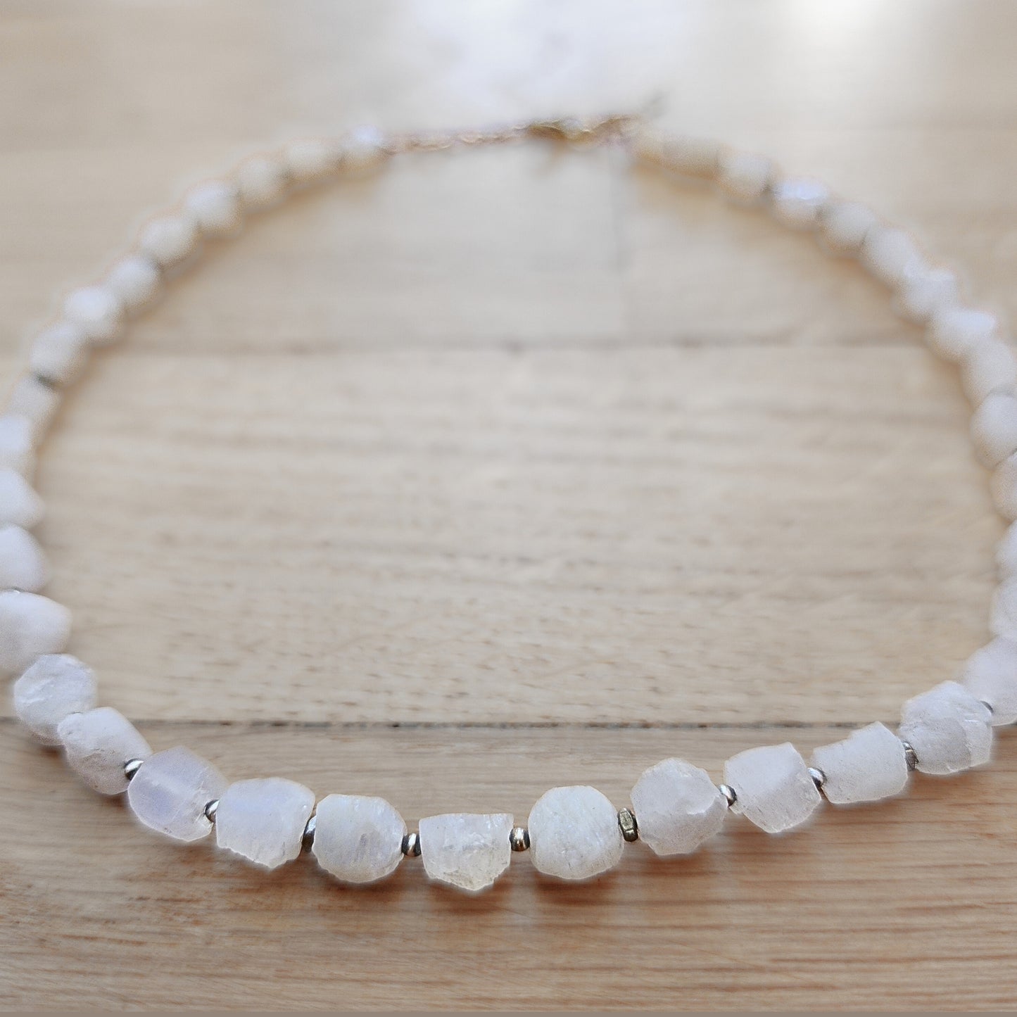 Raw Moonstone Choker (14"-16")