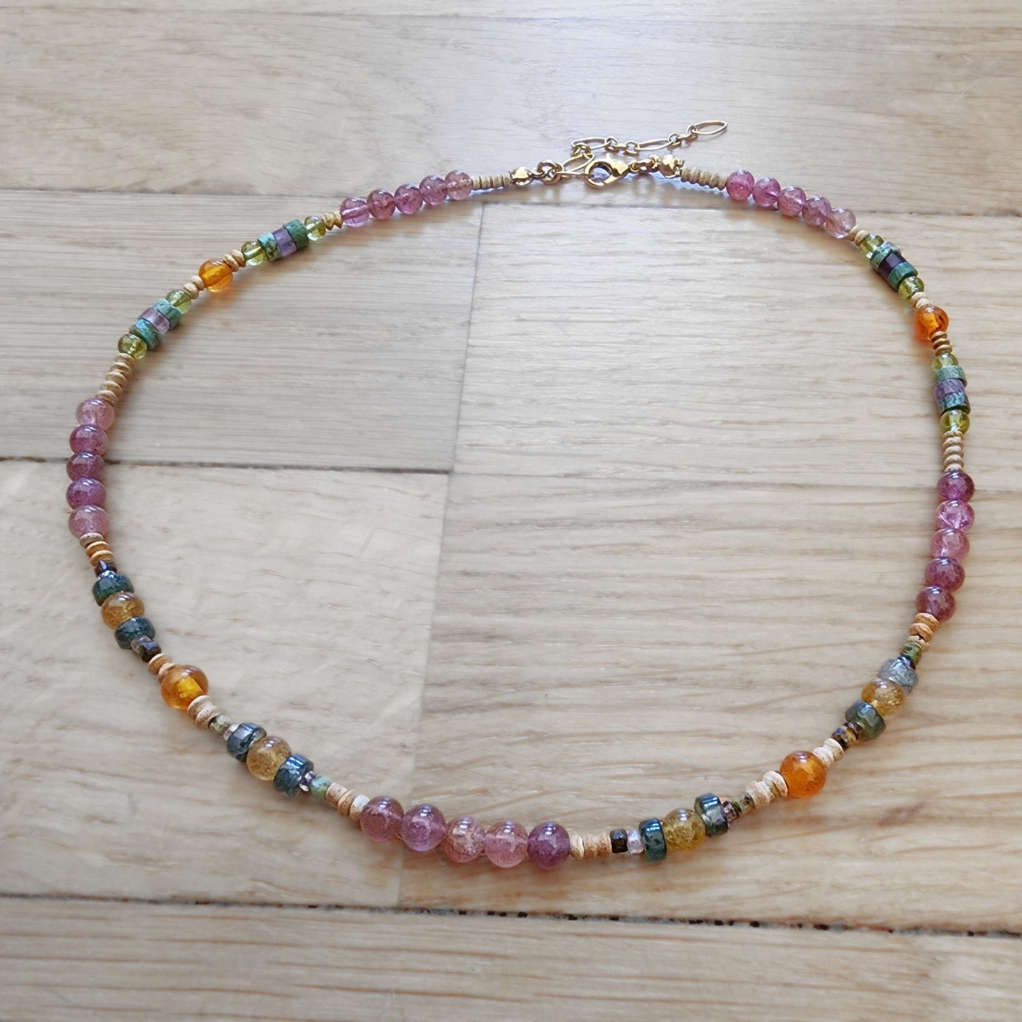 Raspberry Poppy Necklace (14"-16")