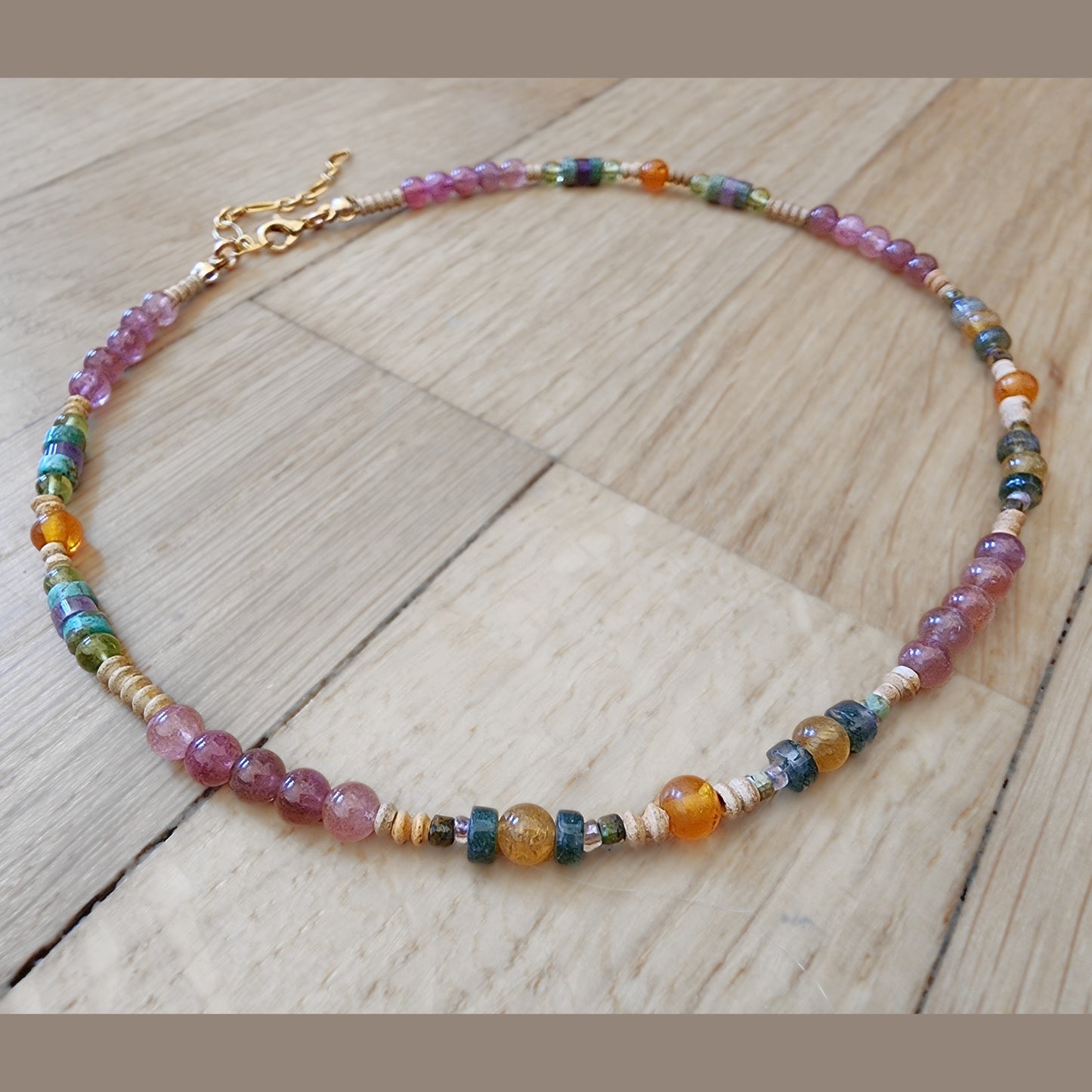 Raspberry Poppy Necklace (14"-16")