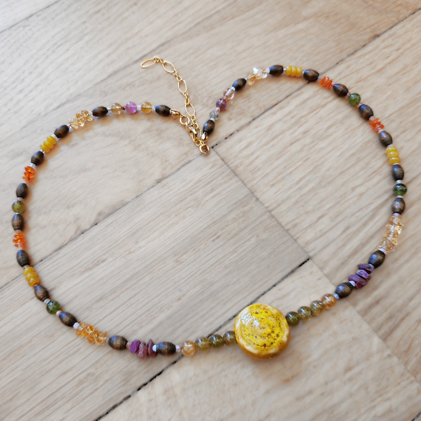 Pumpkin Pie Necklace (16"-18")