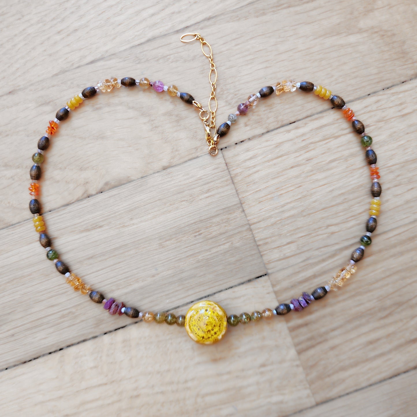 Pumpkin Pie Necklace (16"-18")