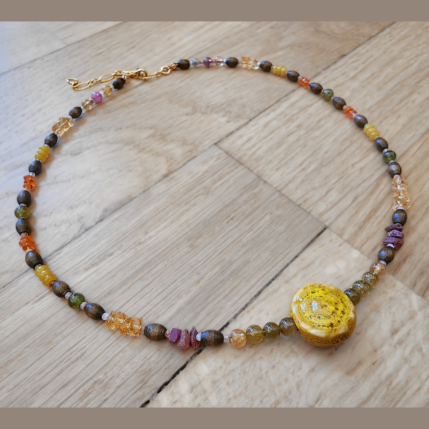 Pumpkin Pie Necklace (16"-18")