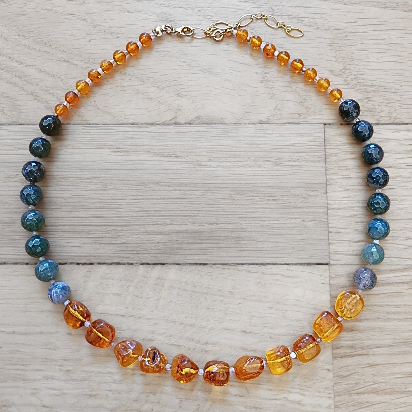Amber Chive Necklace (16"-18")