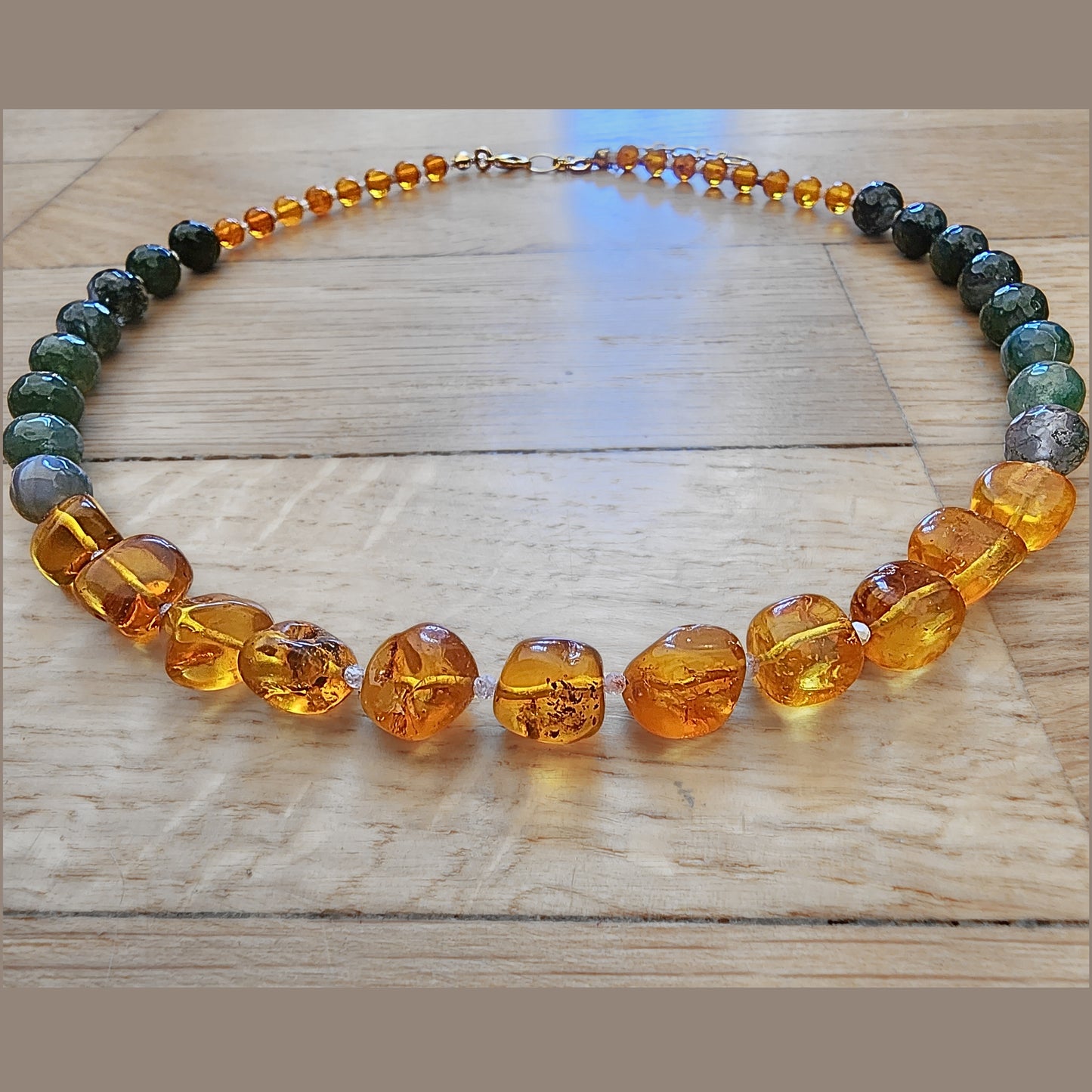 Amber Chive Necklace (16"-18")