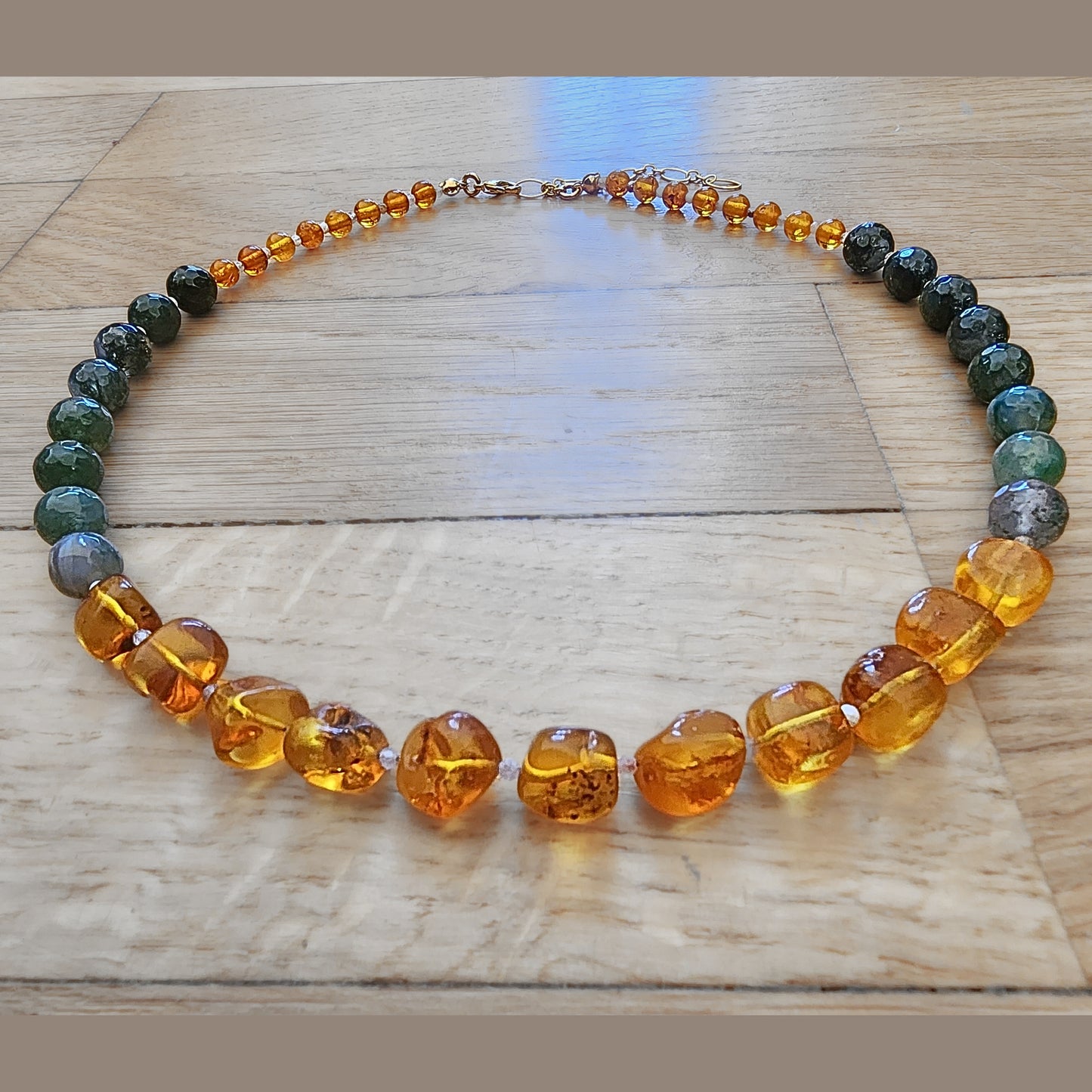 Amber Chive Necklace (16"-18")