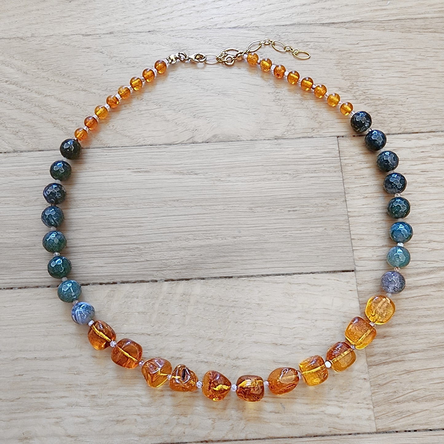 Amber Chive Necklace (16"-18")