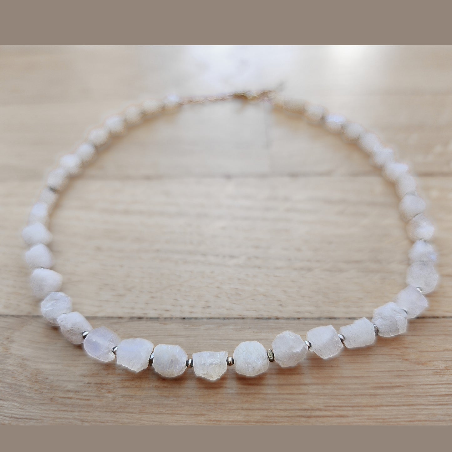 Raw Moonstone Choker (14"-16")
