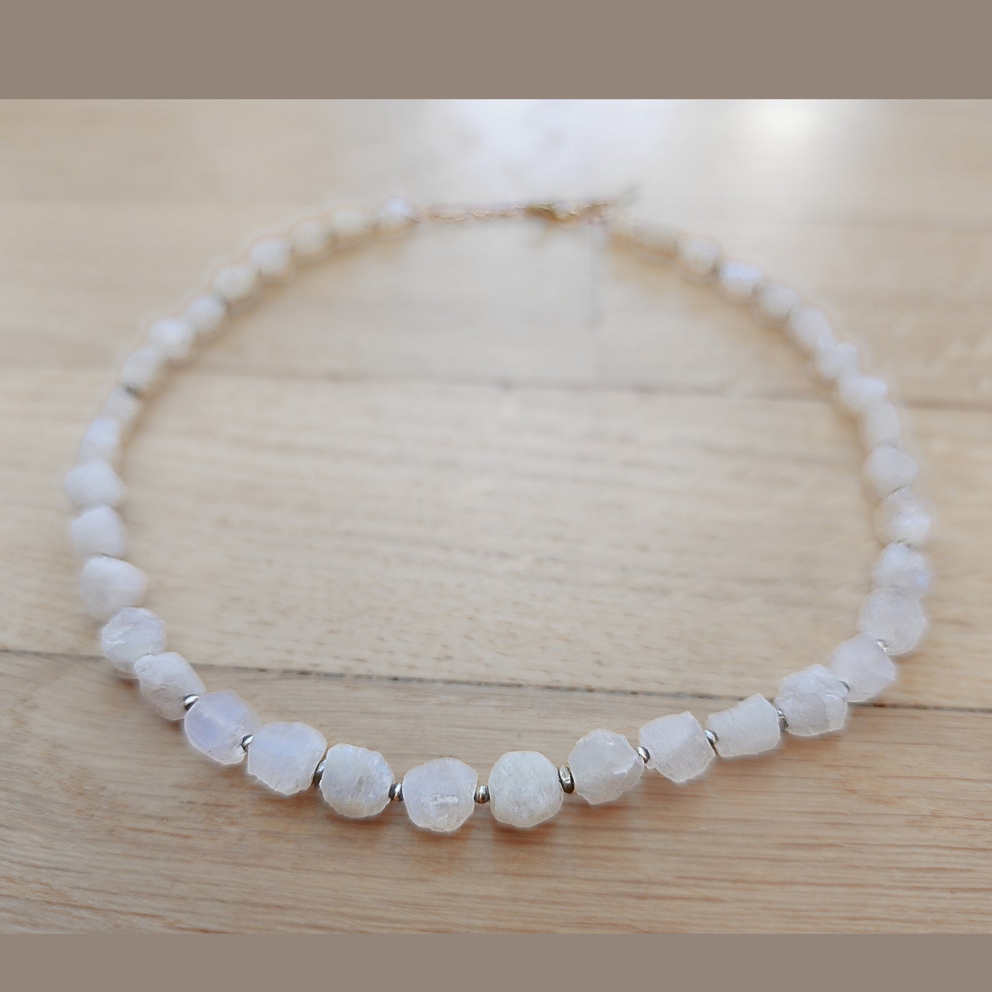 Raw Moonstone Choker (14"-16")