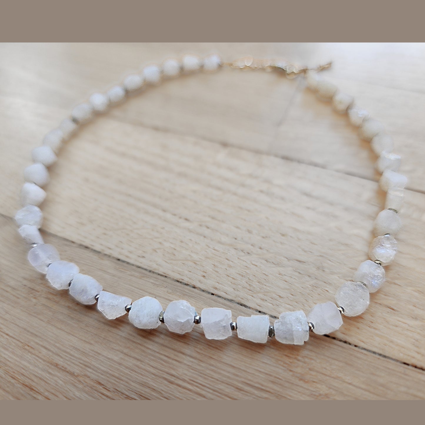 Raw Moonstone Choker (14"-16")