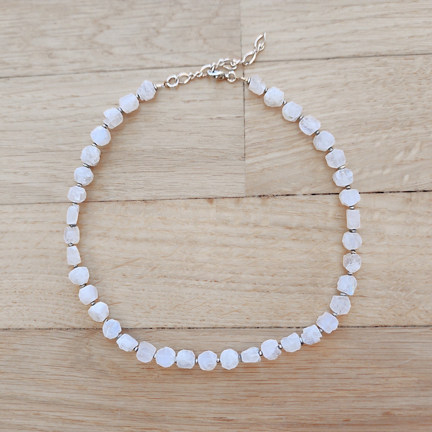 Raw Moonstone Choker (14"-16")