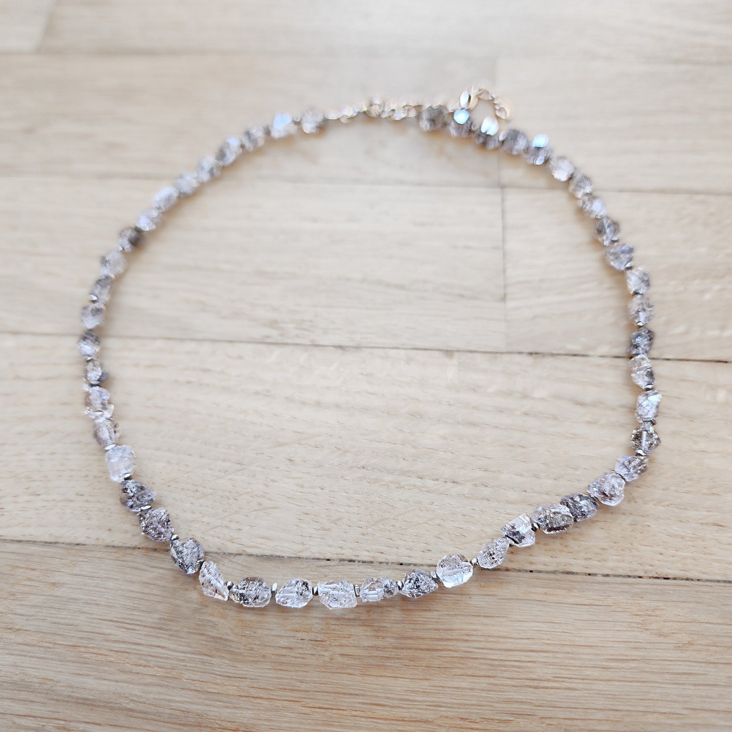 Raw Herkimer Diamond Necklace (18"-20")